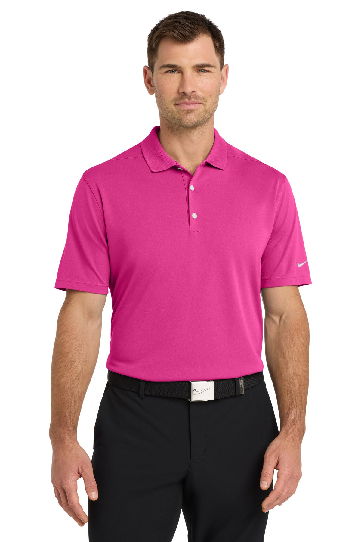 Custom logo Nike Dri-FIT Micro Pique 2.0 Polo NKDC1963 in Vivid Pink