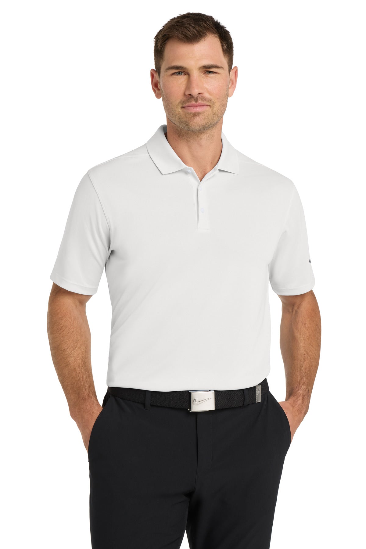 Custom logo Nike Dri-FIT Micro Pique 2.0 Polo NKDC1963 in White