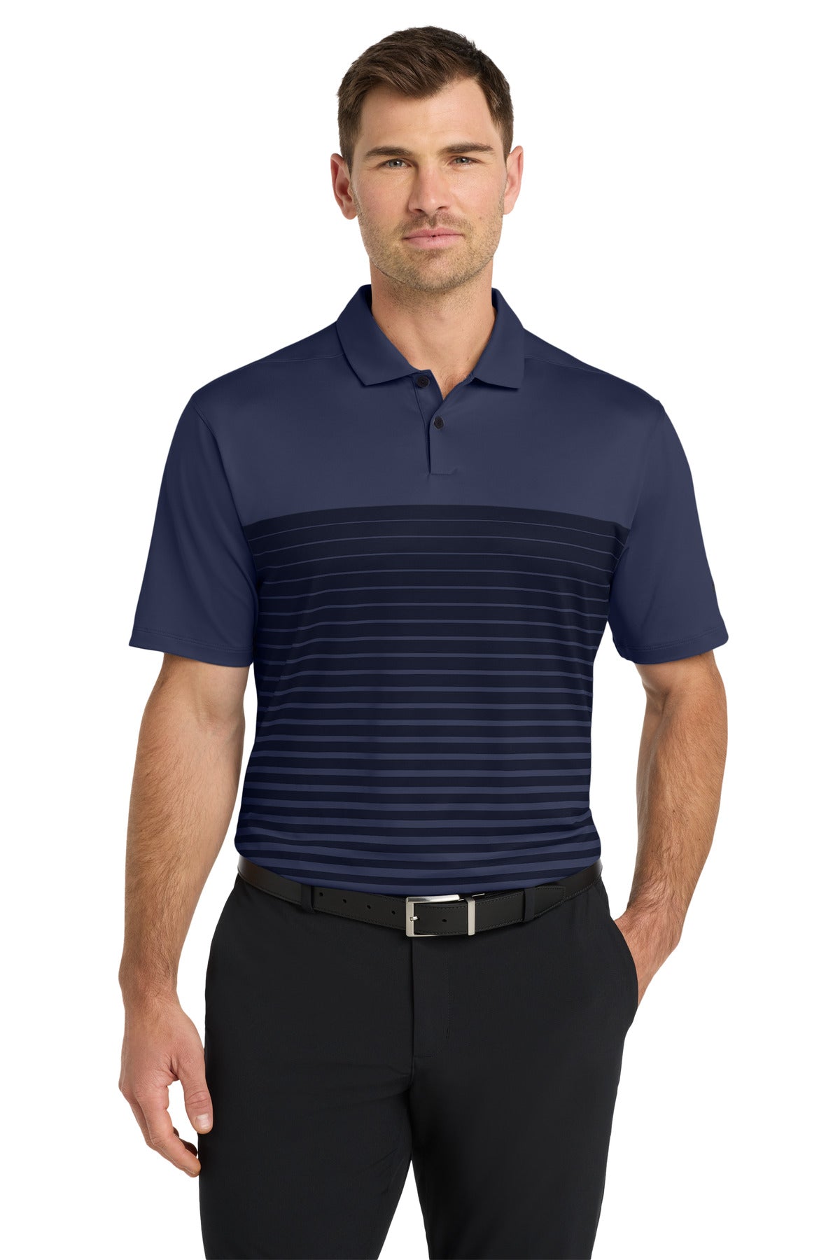 Custom logo Nike Dri-FIT Vapor Block Polo NKDC2114 in Midnight Navy