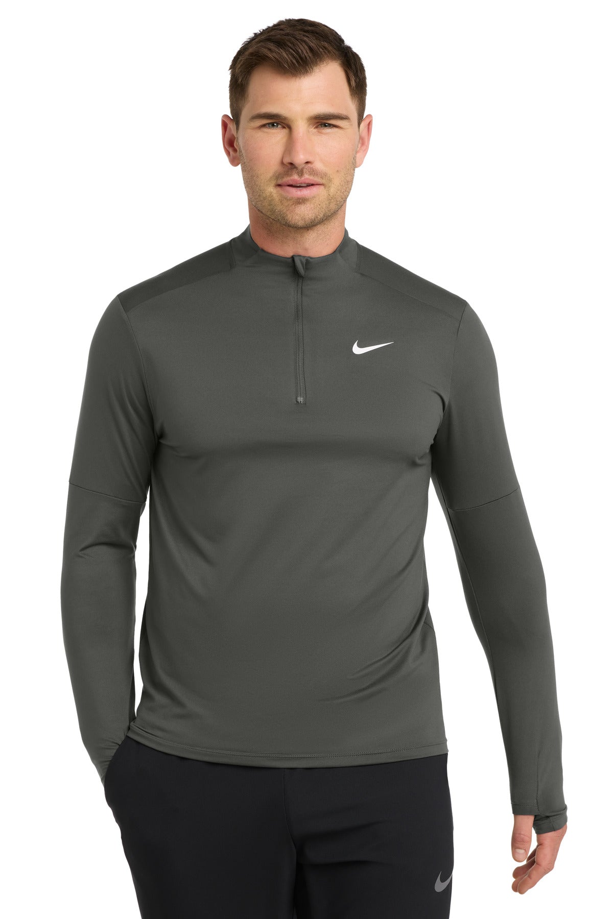 Custom logo Nike Dri-FIT Element 1/2-Zip Top NKDH4949 in Anthracite