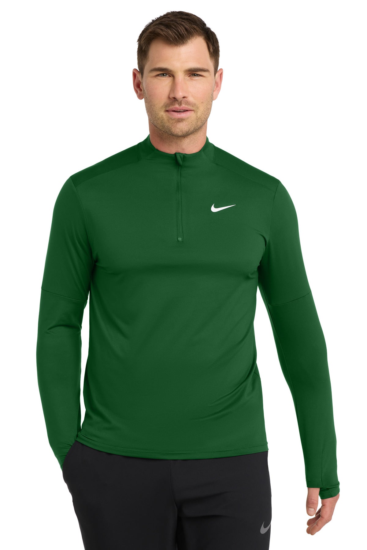Custom logo Nike Dri-FIT Element 1/2-Zip Top NKDH4949 in Dark Green
