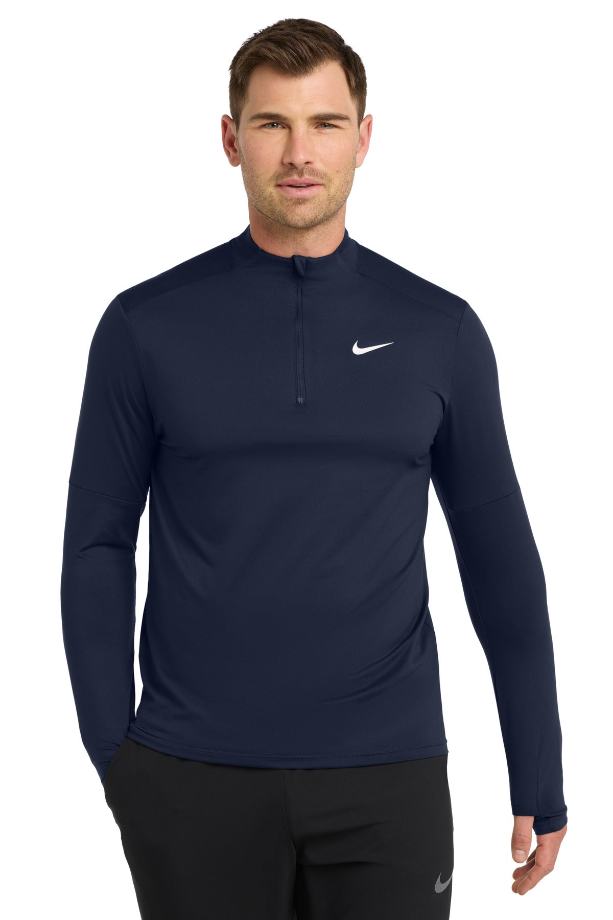 Custom logo Nike Dri-FIT Element 1/2-Zip Top NKDH4949 in Navy