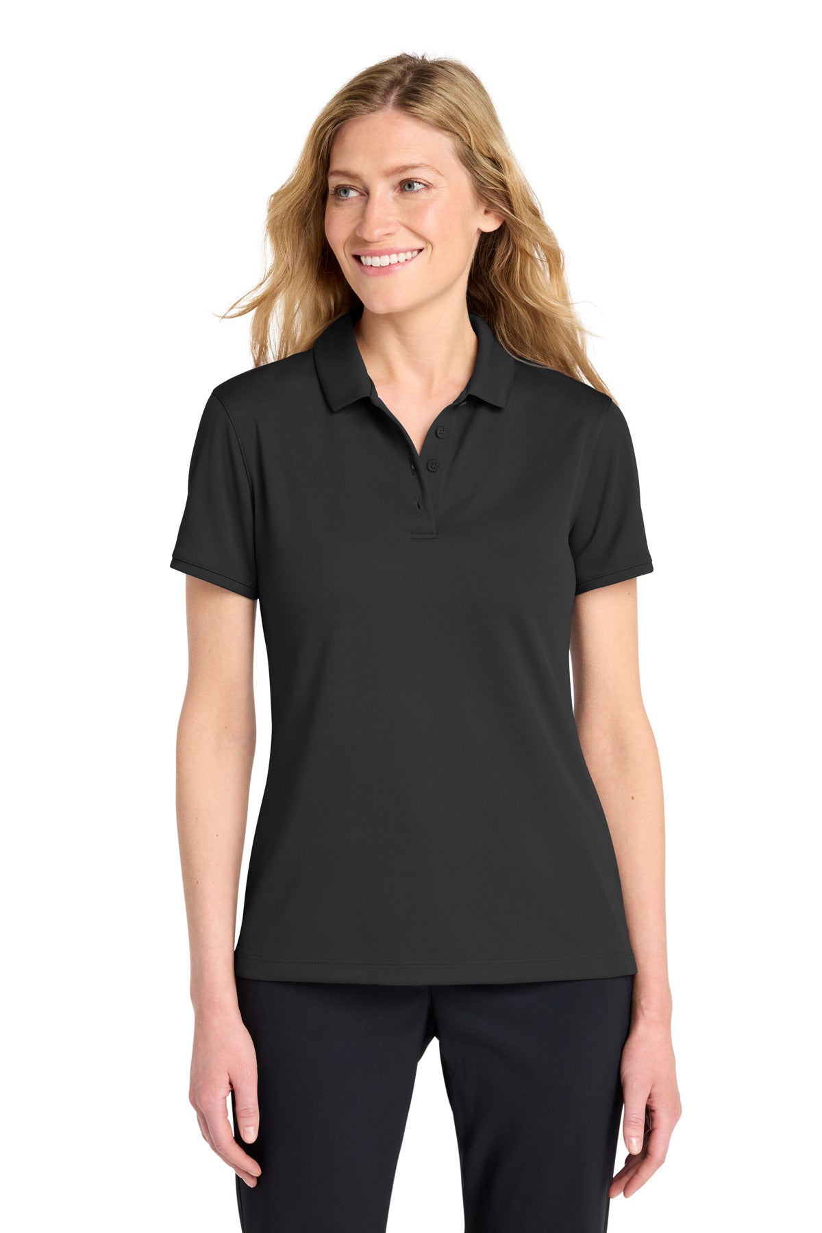 Custom logo Nike Women's Victory Solid Polo NKDX6685 in Black