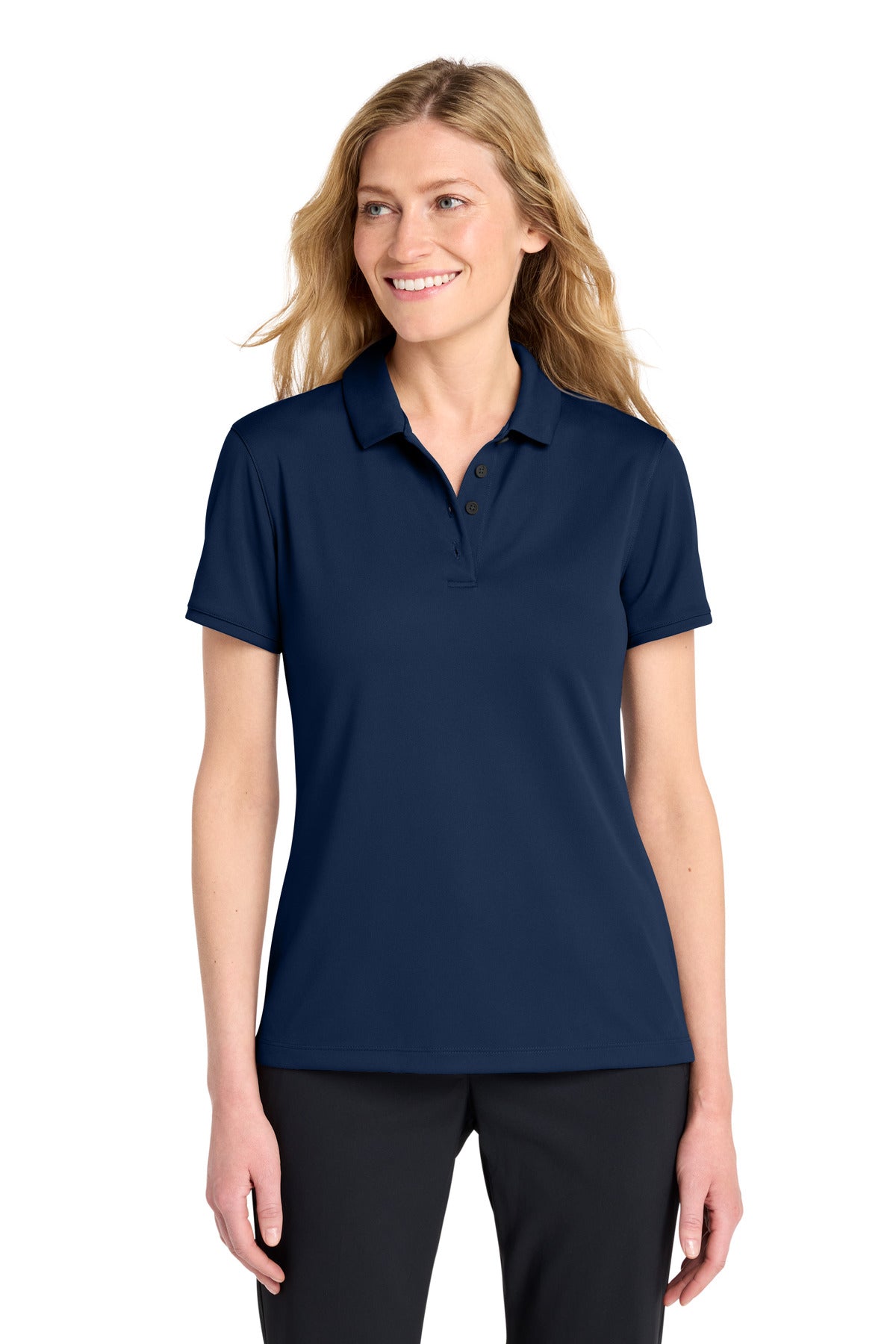 Custom logo Nike Women's Victory Solid Polo NKDX6685 in College Navy