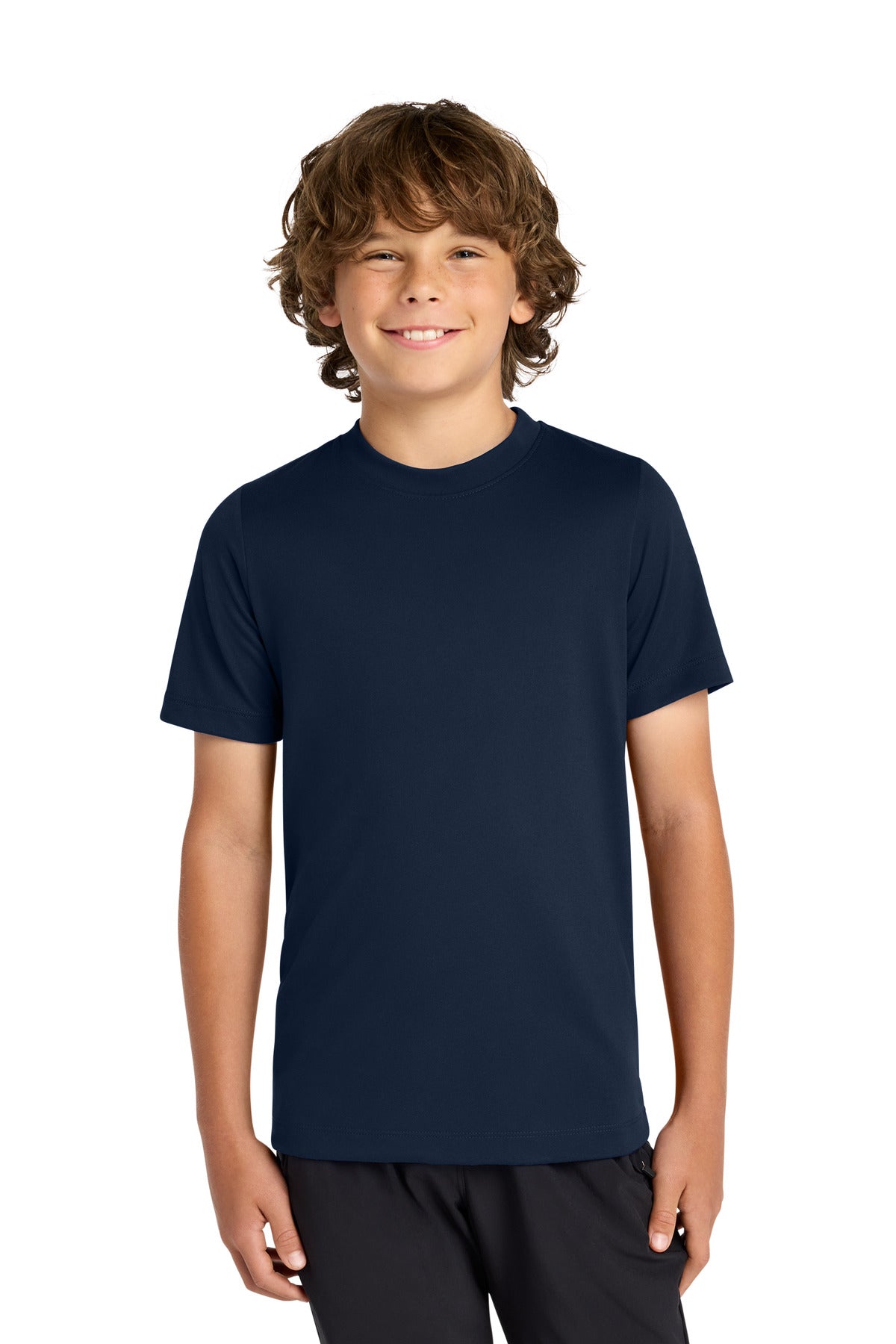 Custom logo Nike Youth Swoosh Sleeve rLegend Tee NKDX8787 in College Navy