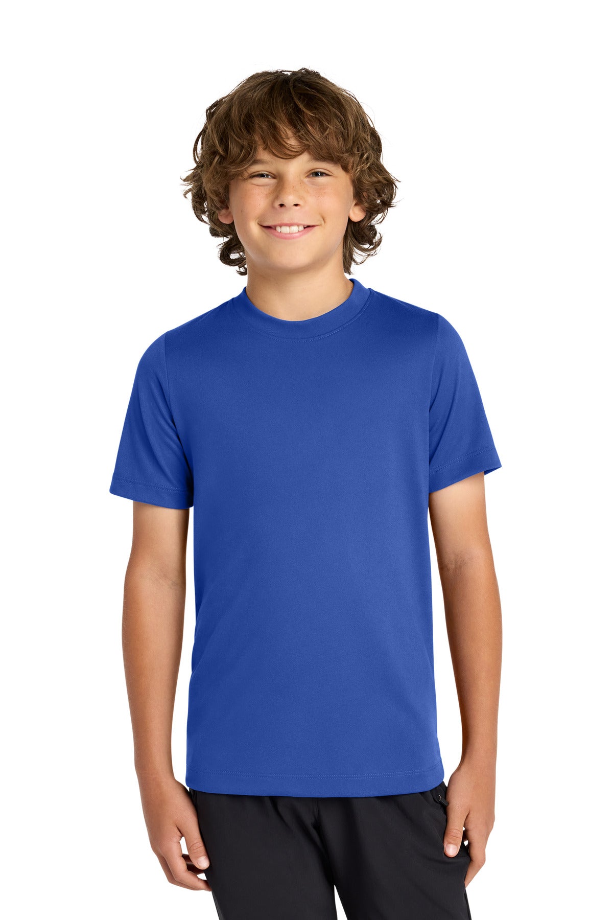 Custom logo Nike Youth Swoosh Sleeve rLegend Tee NKDX8787 in Game Royal