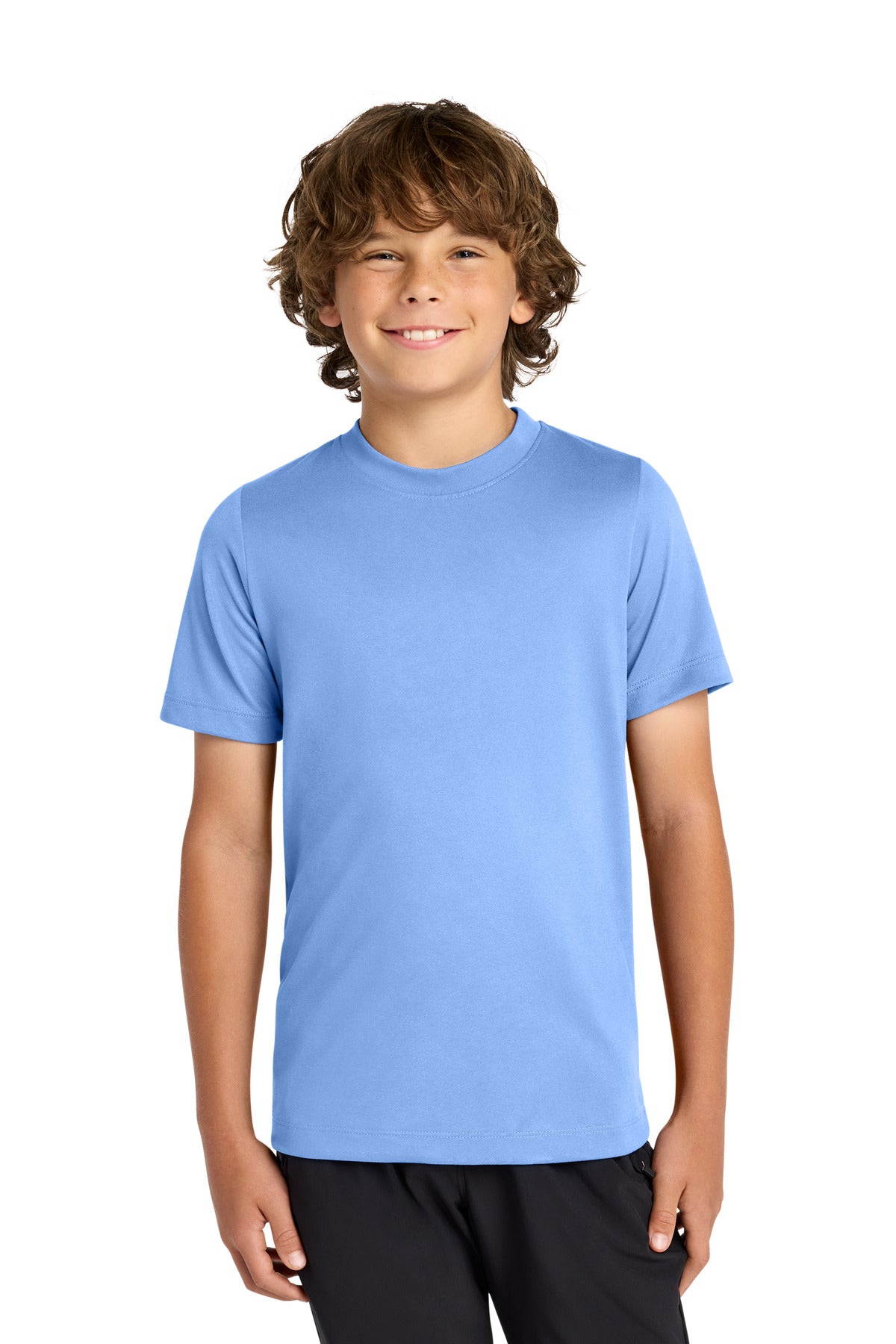 Custom logo Nike Youth Swoosh Sleeve rLegend Tee NKDX8787 in Valor Blue