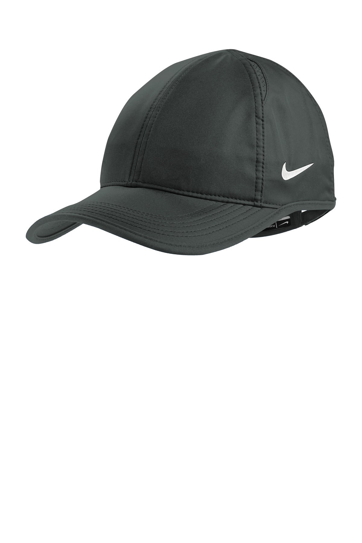 Custom logo Nike Dri-FIT Featherlight Performance Cap NKFB5666 in Anthracite