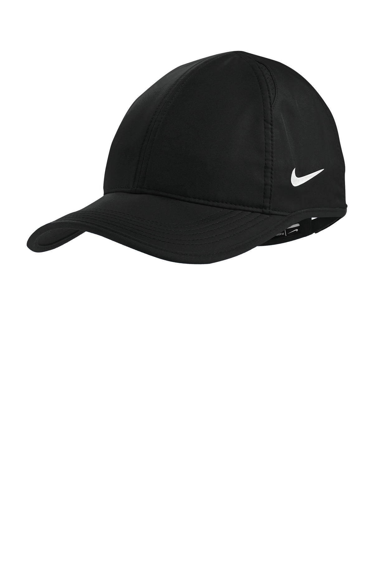 Custom logo Nike Dri-FIT Featherlight Performance Cap NKFB5666 in Black