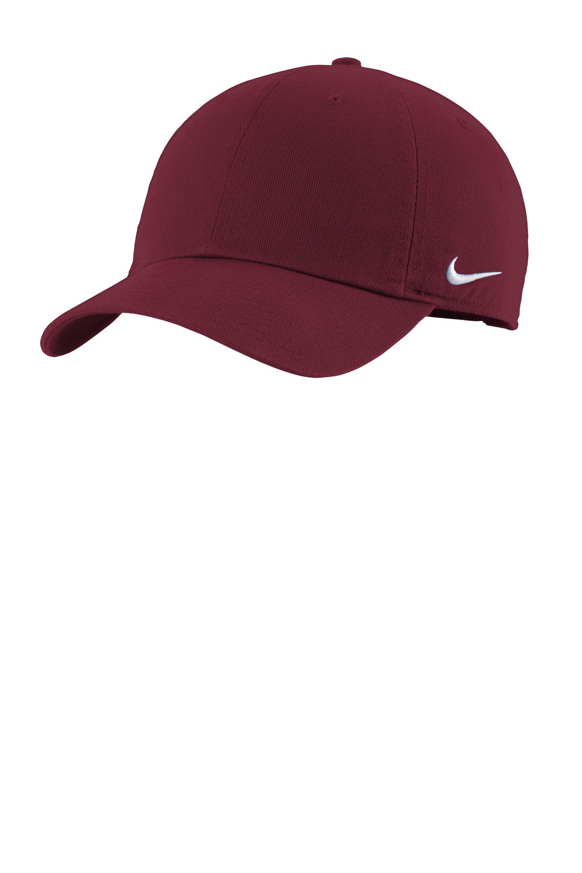 Custom logo Nike Heritage Cotton Twill Cap NKFB5677 in Deep Maroon