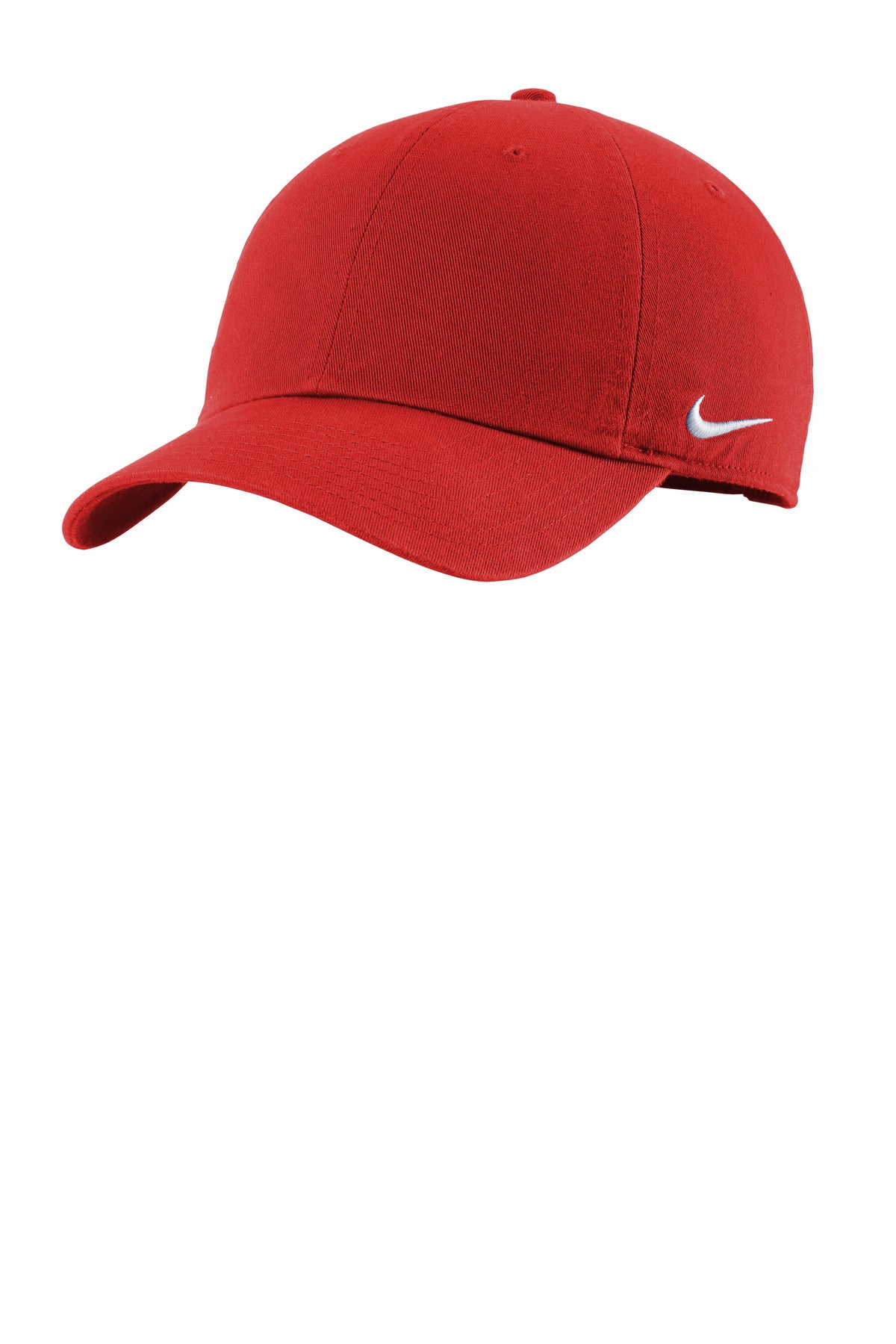 Custom logo Nike Heritage Cotton Twill Cap NKFB5677 in University Red