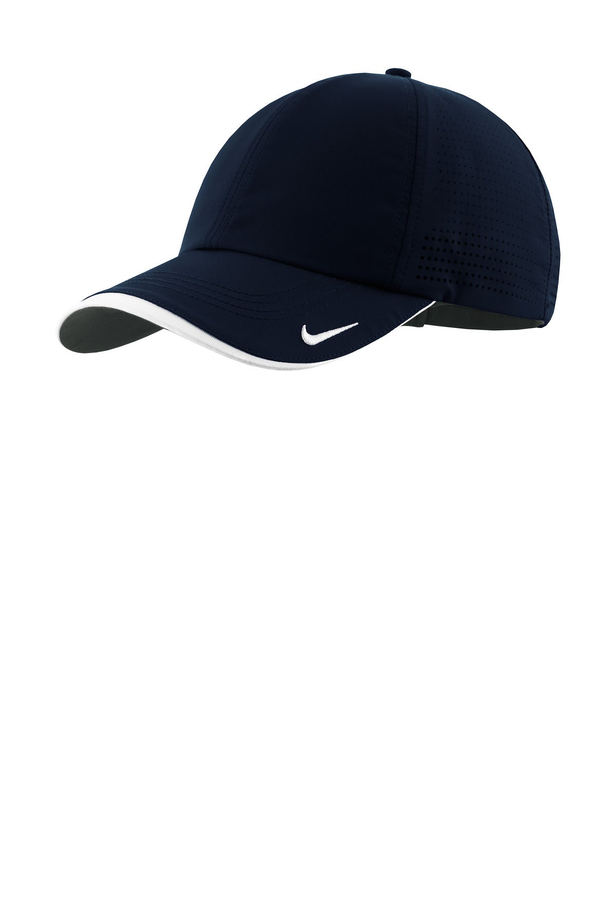 Custom logo Nike Dri-FIT Perforated Performance Cap NKFB6445 in Navy/ White
