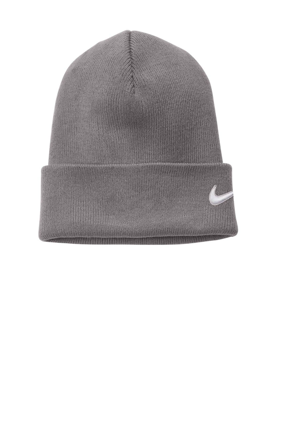 Custom logo Nike Team Cuffed Beanie NKFB6539 in Medium Grey