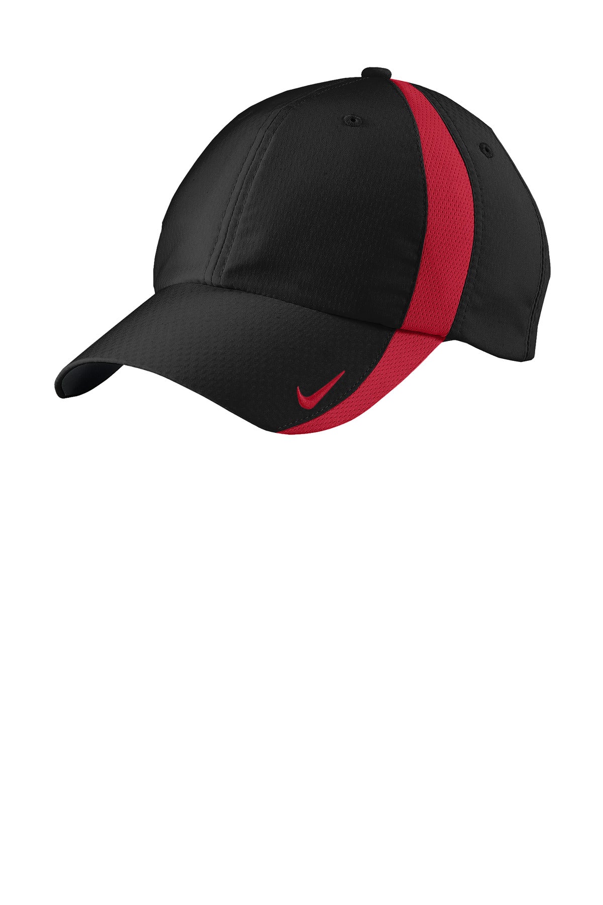 Custom logo Nike Sphere Performance Cap NKFD9709 in Black/ Gym Red