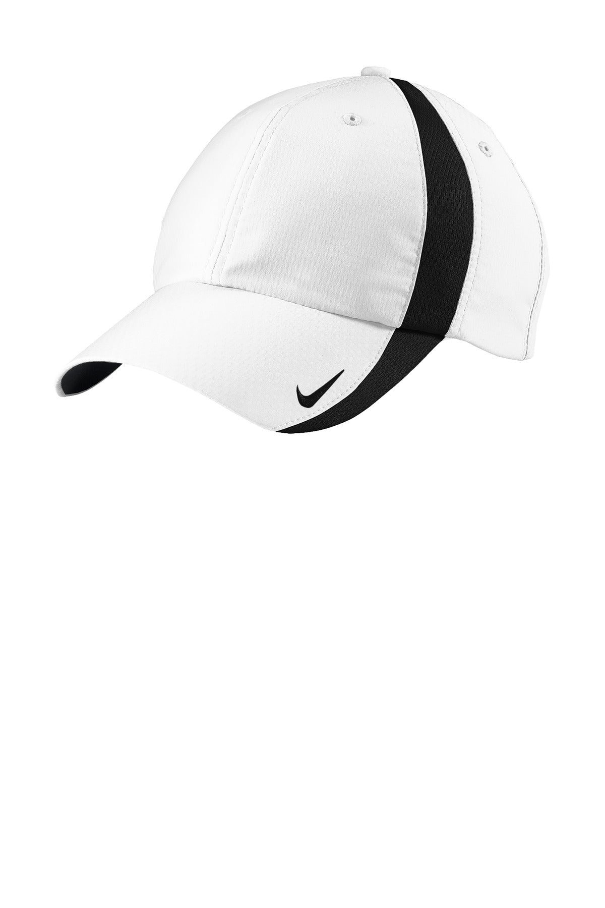 Custom logo Nike Sphere Performance Cap NKFD9709 in White/ Black