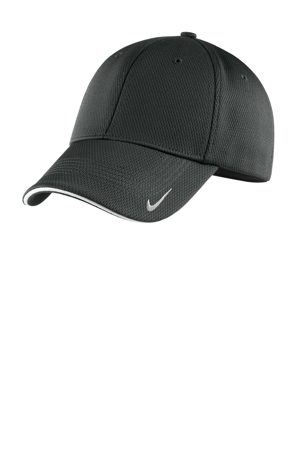 Custom logo Nike Dri-FIT Stretch Mesh Sandwich Bill Cap NKFD9718 in Anthracite/ White