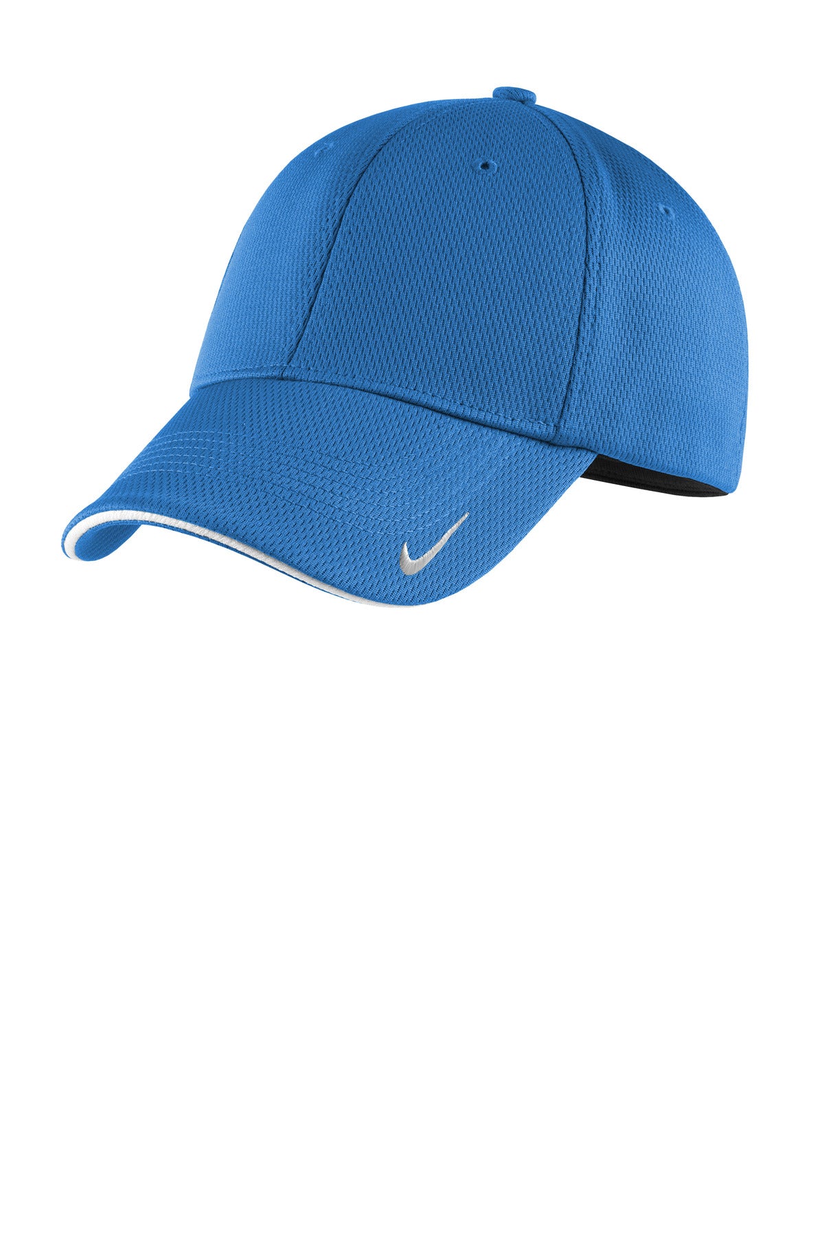 Custom logo Nike Dri-FIT Stretch Mesh Sandwich Bill Cap NKFD9718 in Game Royal/ White