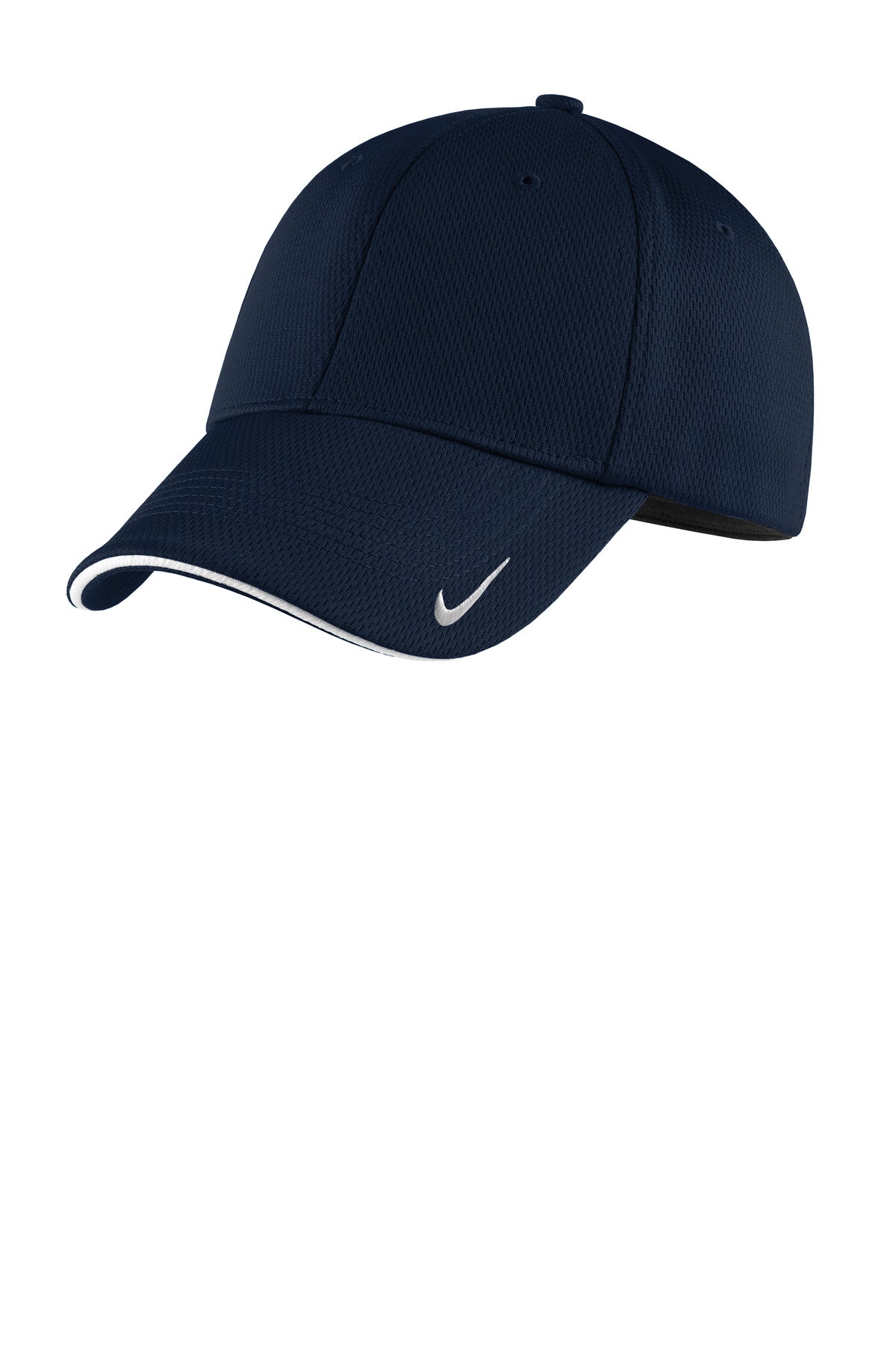 Custom logo Nike Dri-FIT Stretch Mesh Sandwich Bill Cap NKFD9718 in Navy/ White