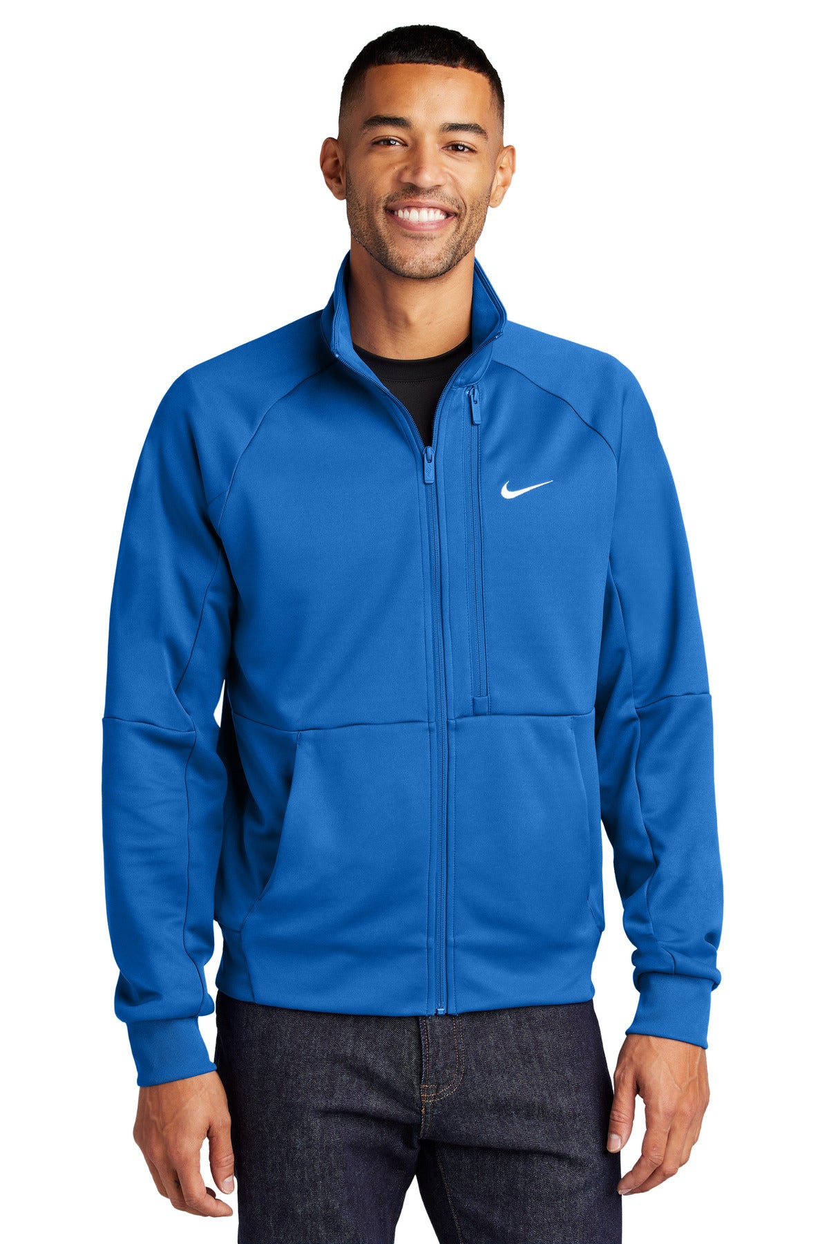Custom logo Nike Full-Zip Chest Swoosh Jacket NKFD9891 in Royal