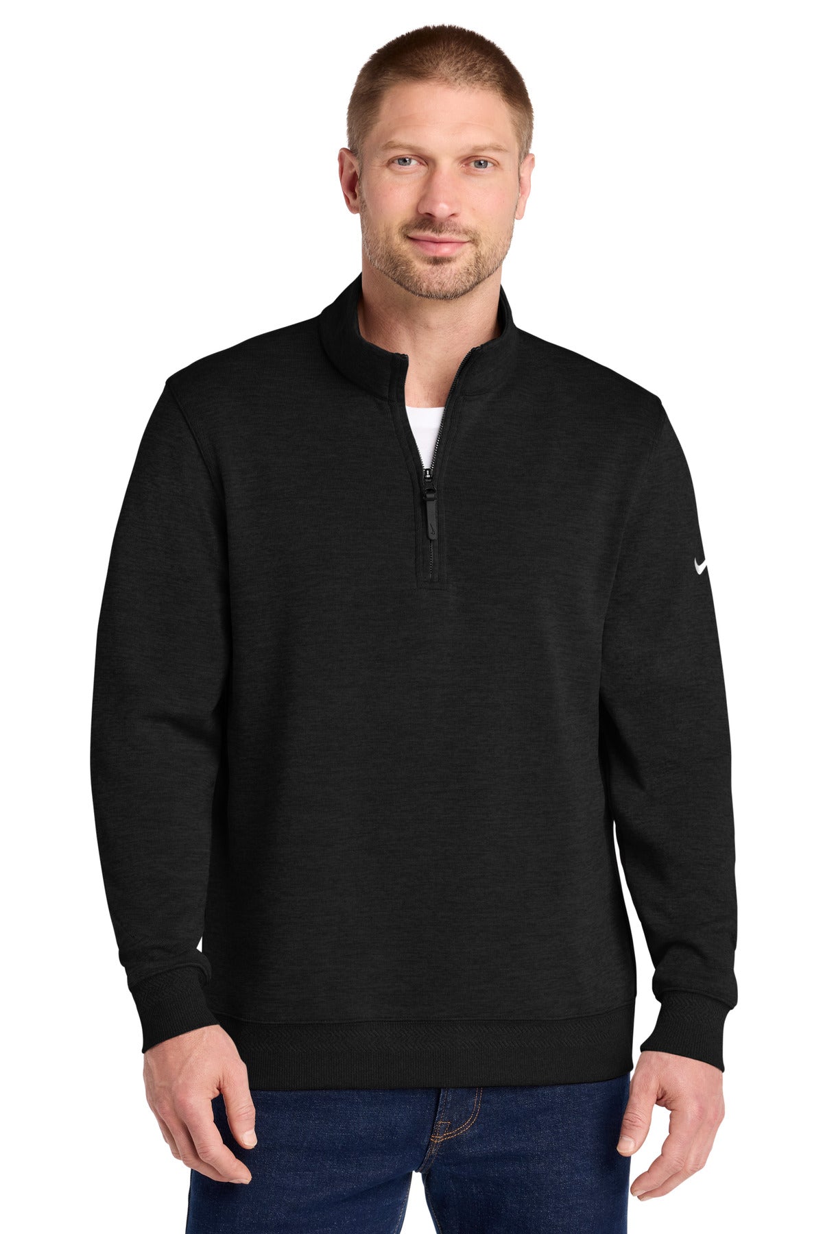Custom logo Nike Dri-FIT Corporate 1/2-Zip NKFD9892 in Black