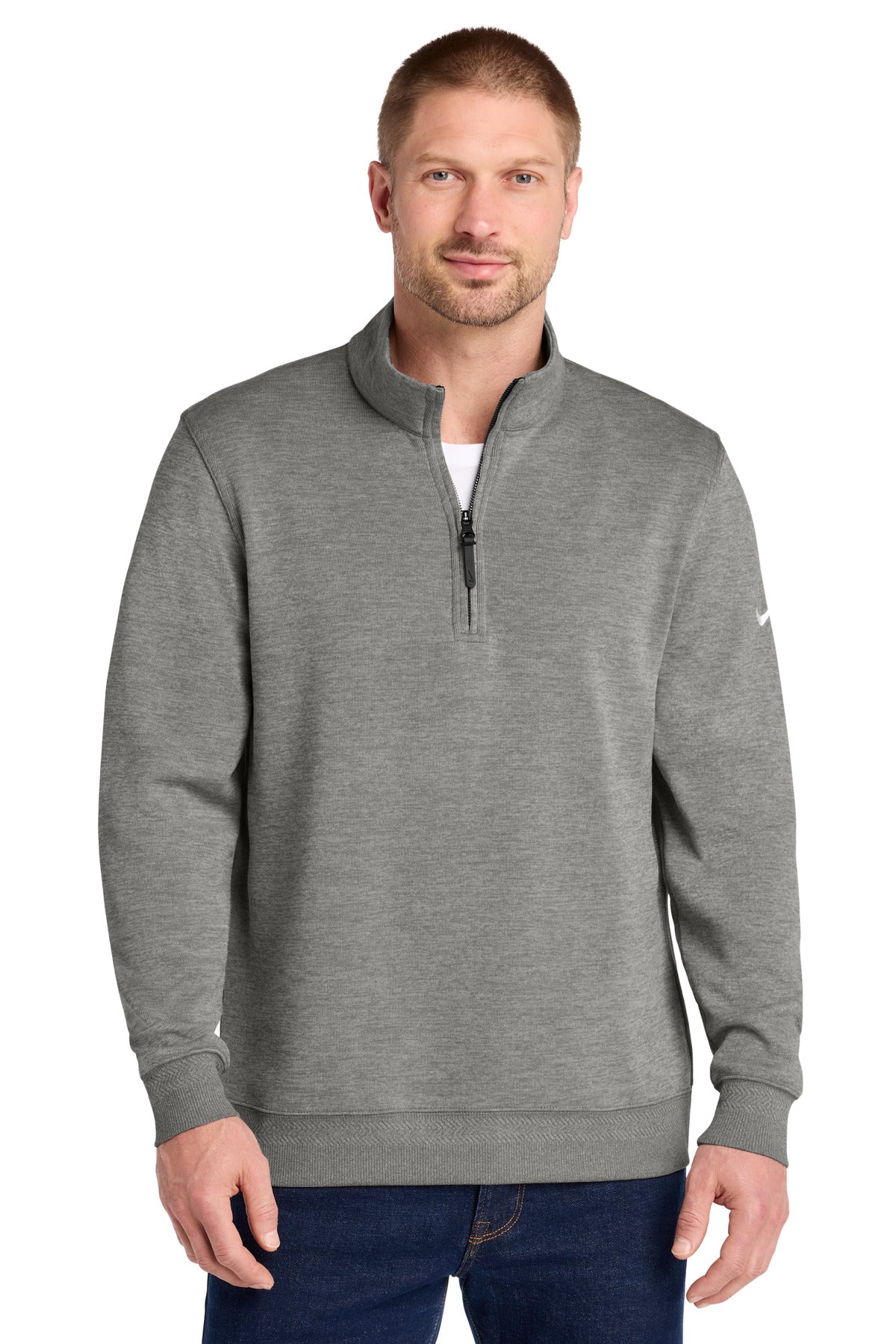 Custom logo Nike Dri-FIT Corporate 1/2-Zip NKFD9892 in Grey