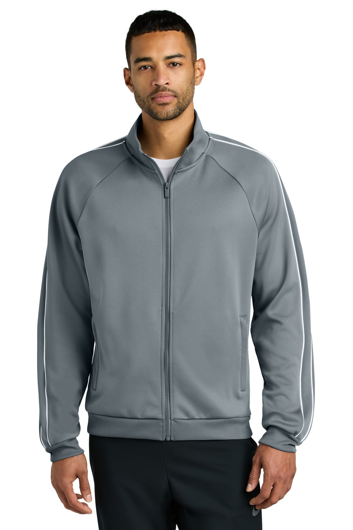 Custom logo Nike Track Jacket NKFQ4758 in Cool Grey