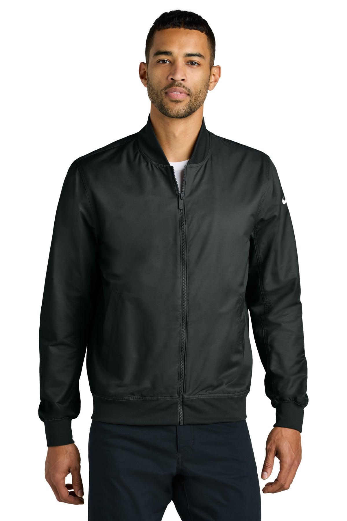 Custom logo Nike Bomber Jacket NKFQ4759 in Black