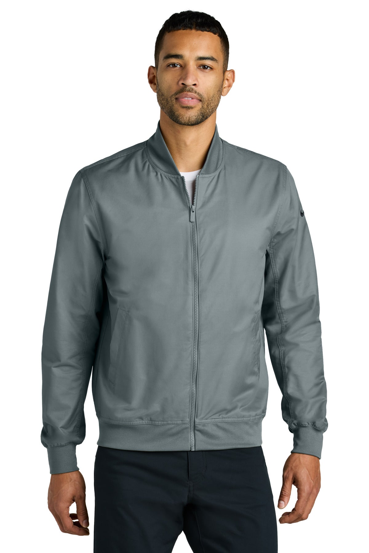 Custom logo Nike Bomber Jacket NKFQ4759 in Cool Grey