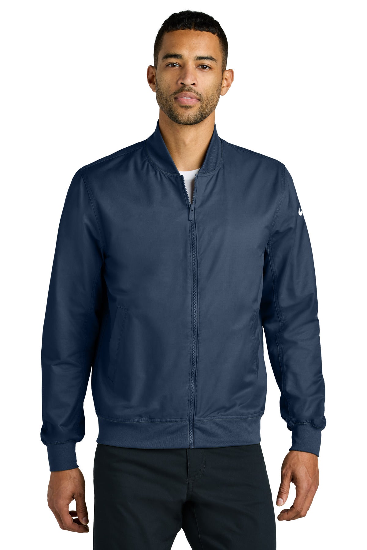 Custom logo Nike Bomber Jacket NKFQ4759 in Midnight Navy