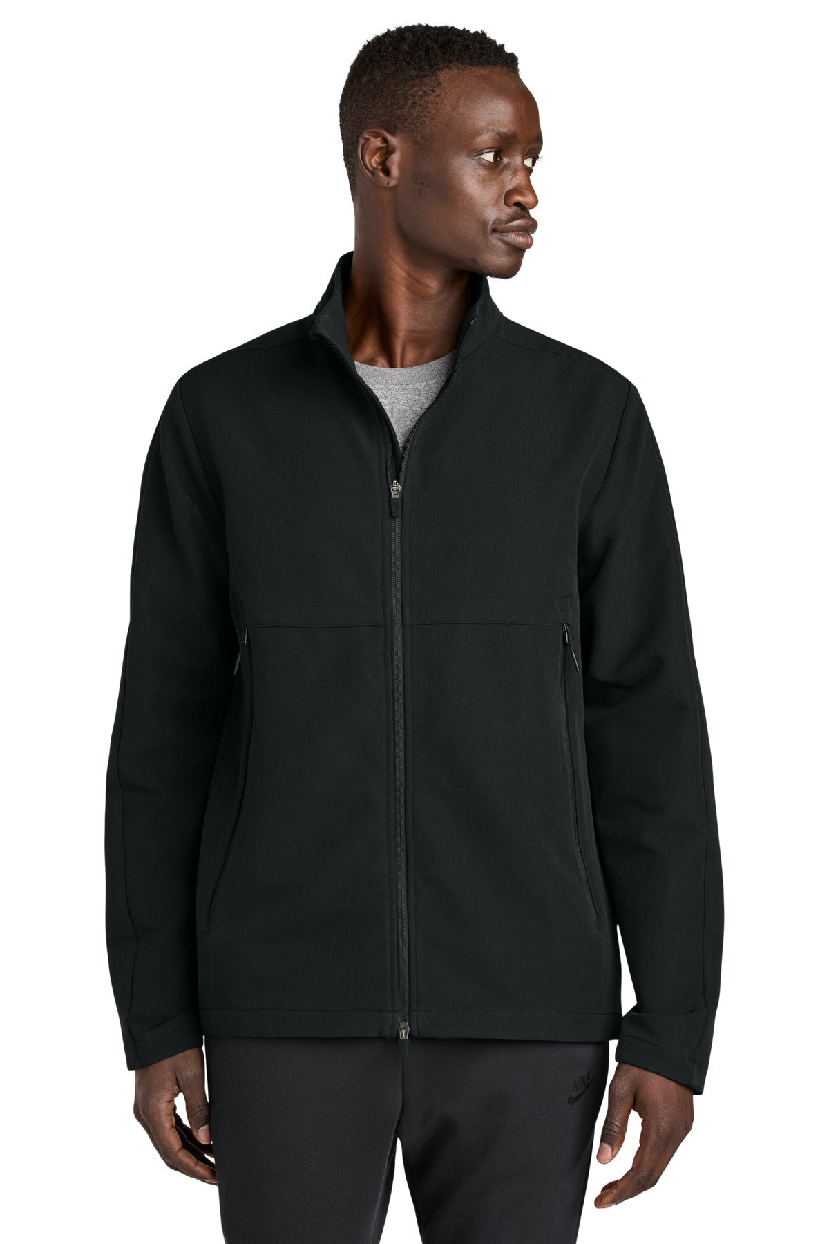 Custom logo Nike Full-Zip Soft Shell Jacket NKHM7926 in Black