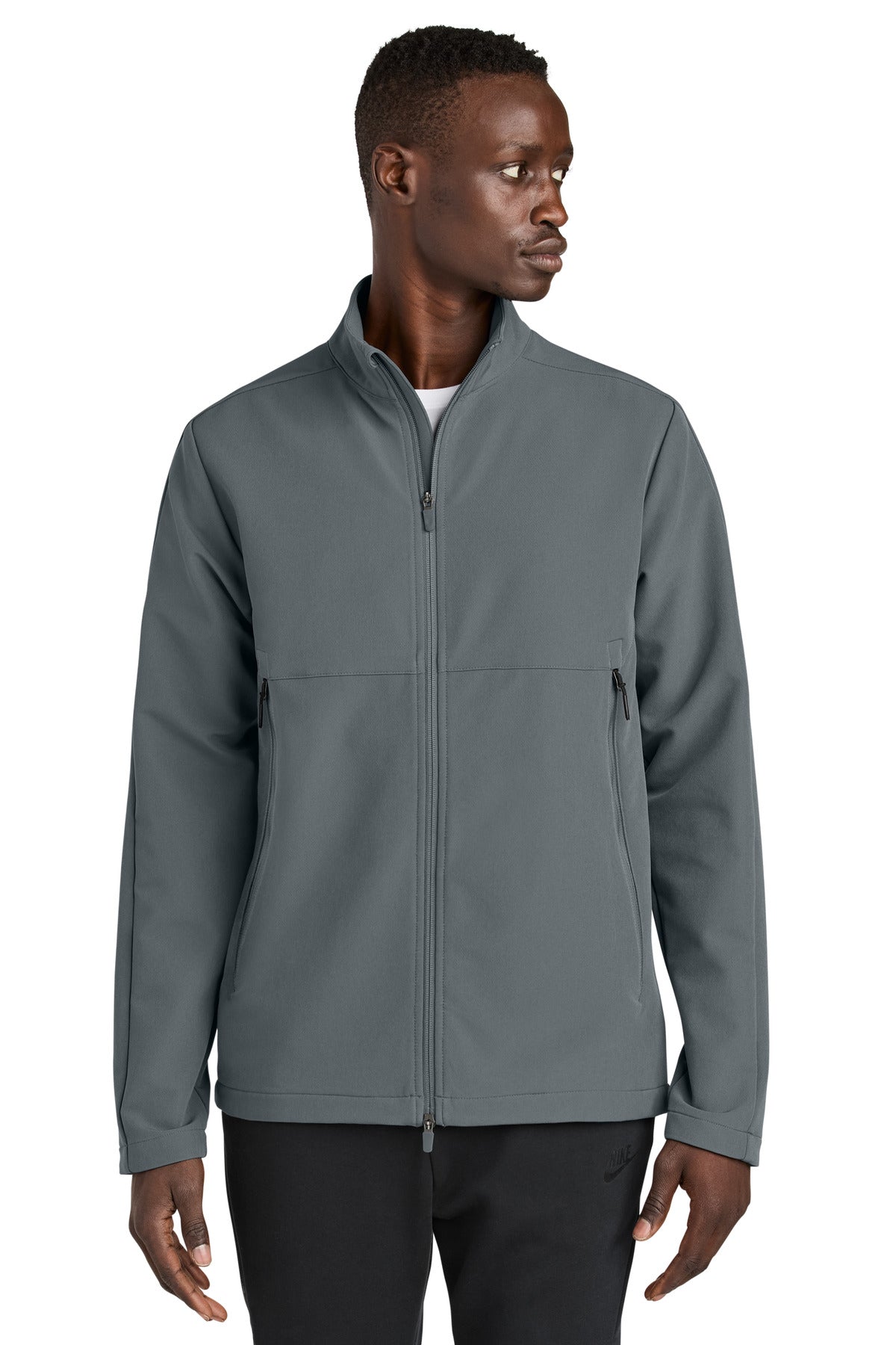 Custom logo Nike Full-Zip Soft Shell Jacket NKHM7926 in Dark Grey
