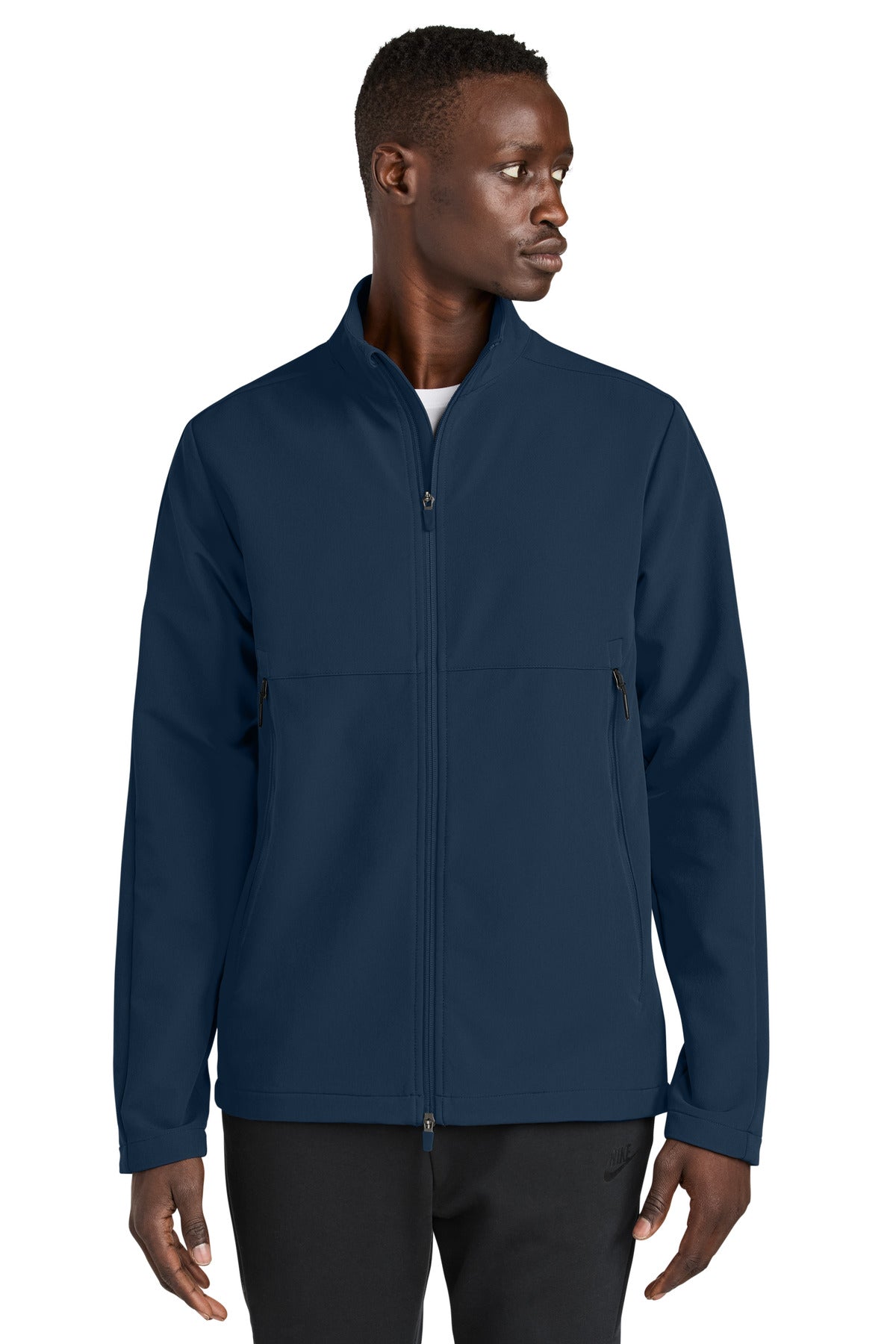 Custom logo Nike Full-Zip Soft Shell Jacket NKHM7926 in Navy