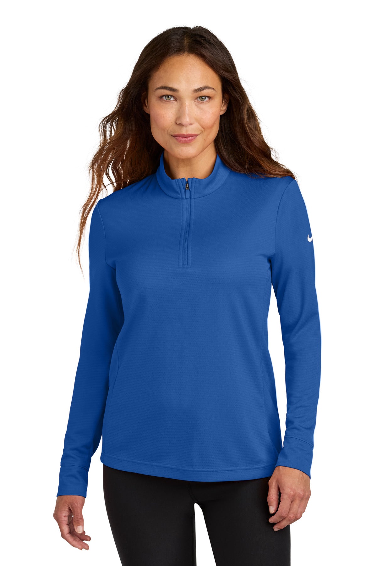 Custom logo Nike Women's Essential 1/2-Zip Cover-Up NKHM7969 in Game Royal