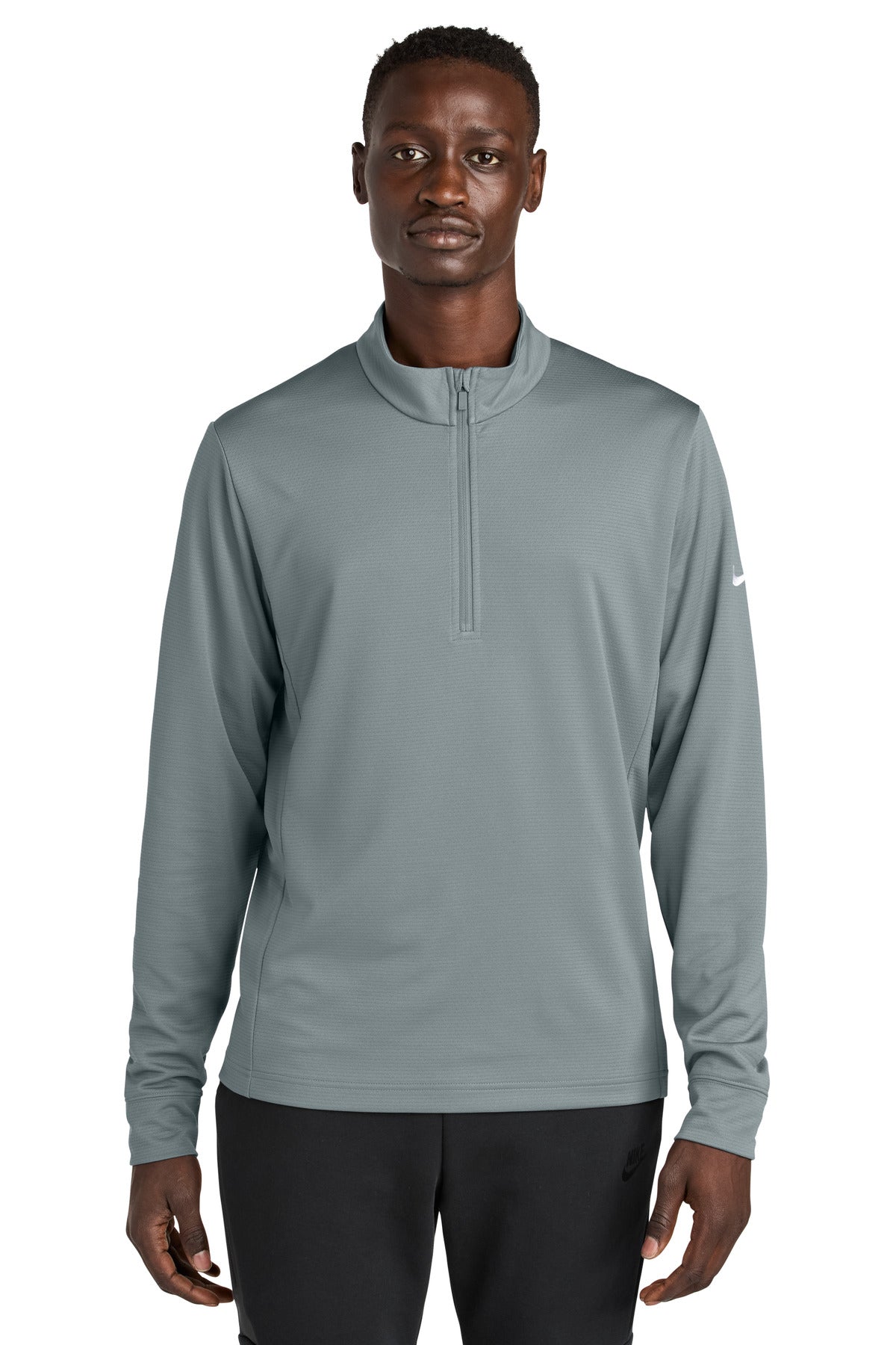Custom logo Nike Essential 1/2-Zip Cover-Up NKHM8036 in Cool Grey