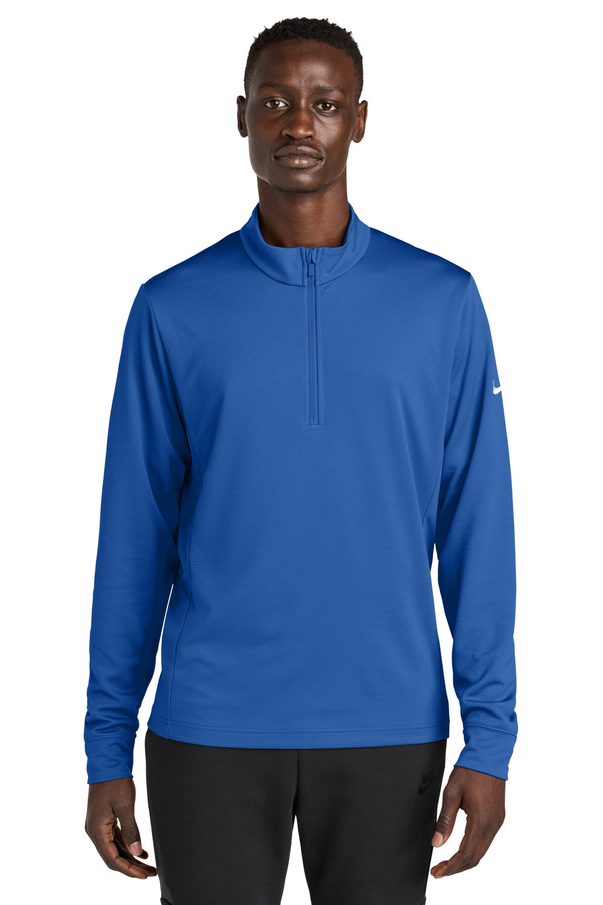 Custom logo Nike Essential 1/2-Zip Cover-Up NKHM8036 in Game Royal