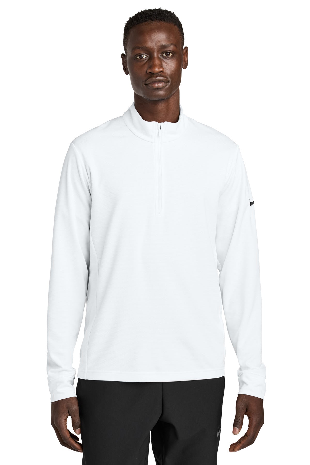 Custom logo Nike Essential 1/2-Zip Cover-Up NKHM8036 in White