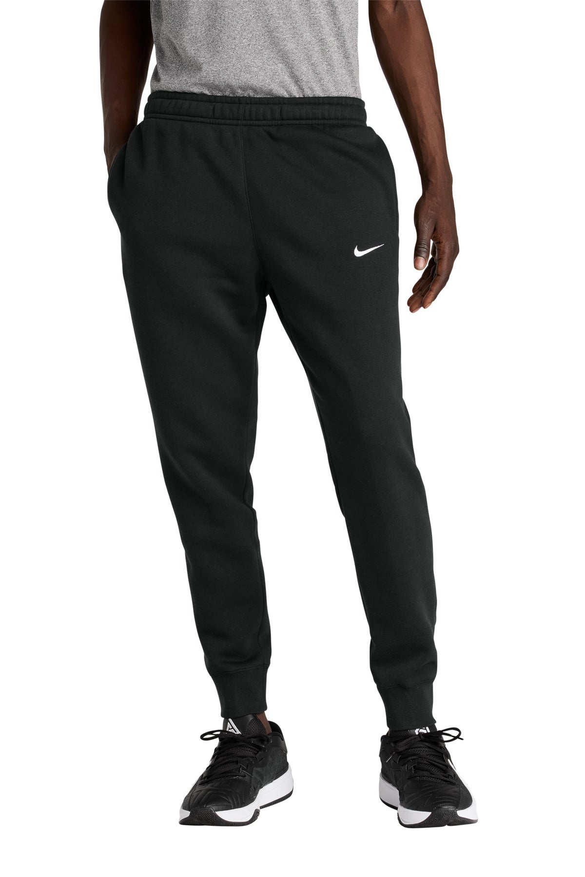 Custom logo Nike Club Fleece Jogger NKHM8045 in Black
