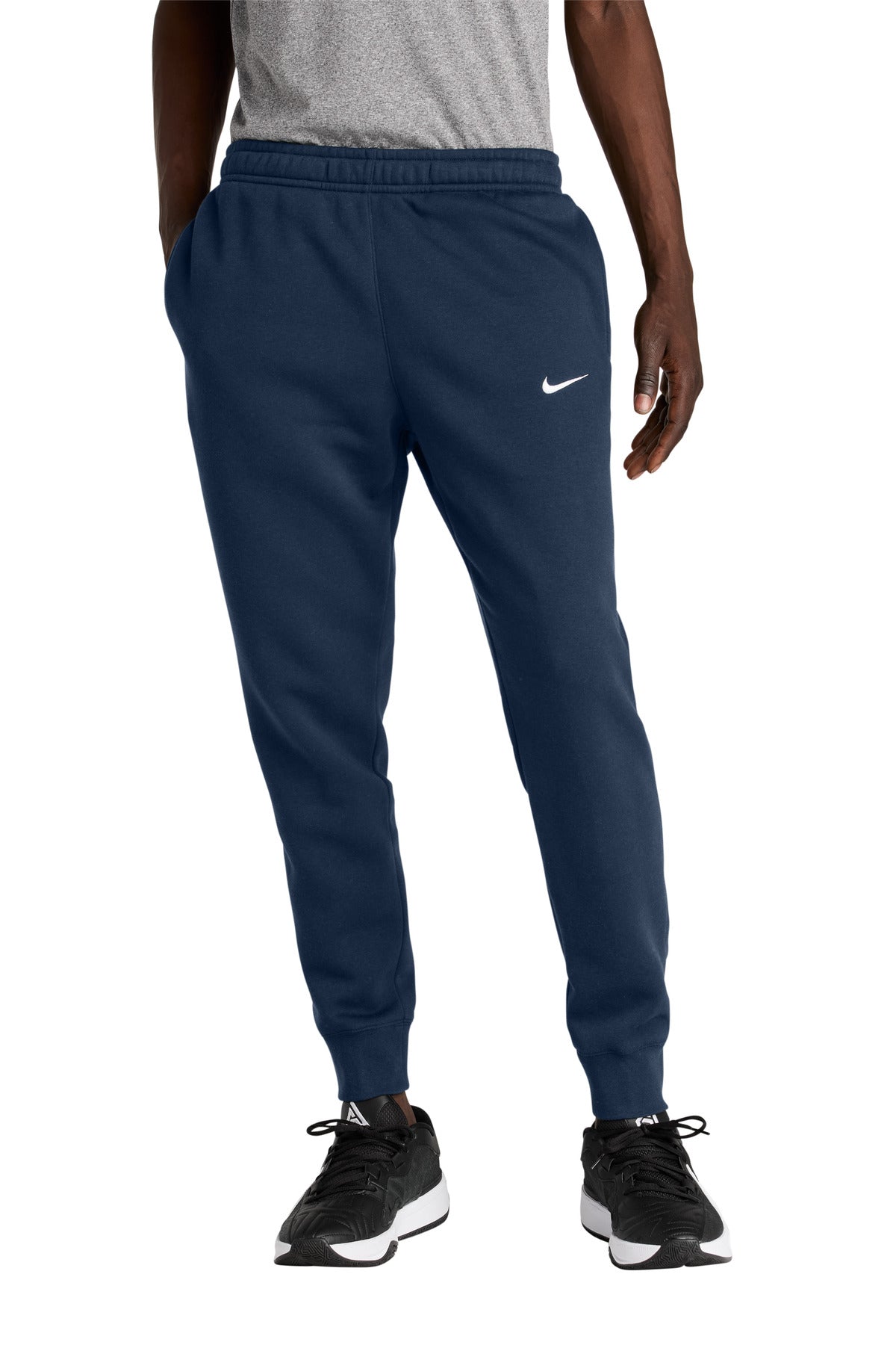 Custom logo Nike Club Fleece Jogger NKHM8045 in Midnight Navy