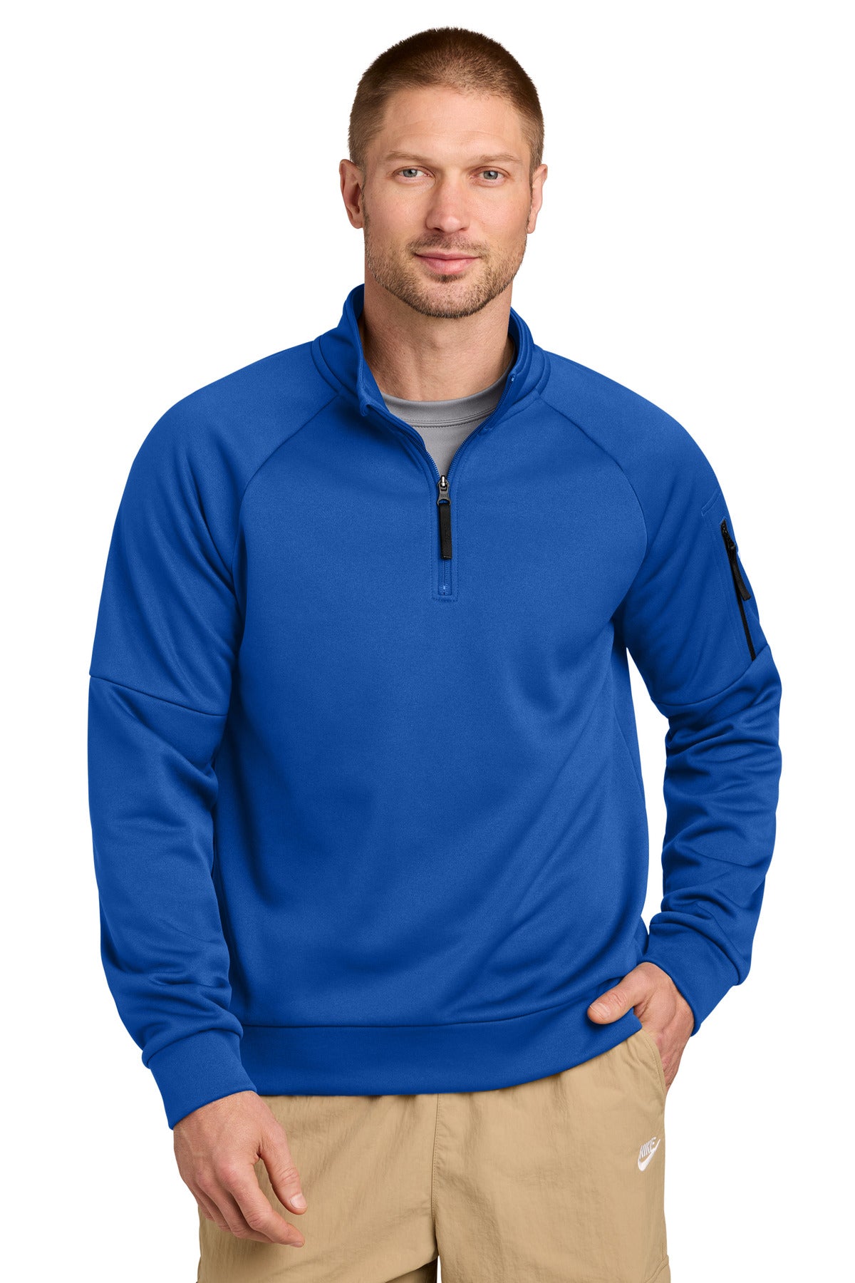 Custom logo Nike Therma-FIT Pocket 1/4-Zip NKIO8125 in Game Royal