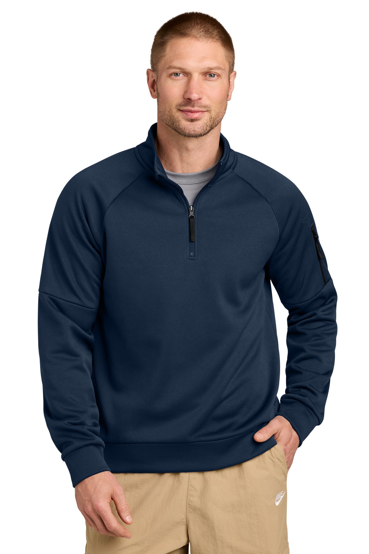 Custom logo Nike Therma-FIT Pocket 1/4-Zip NKIO8125 in Navy