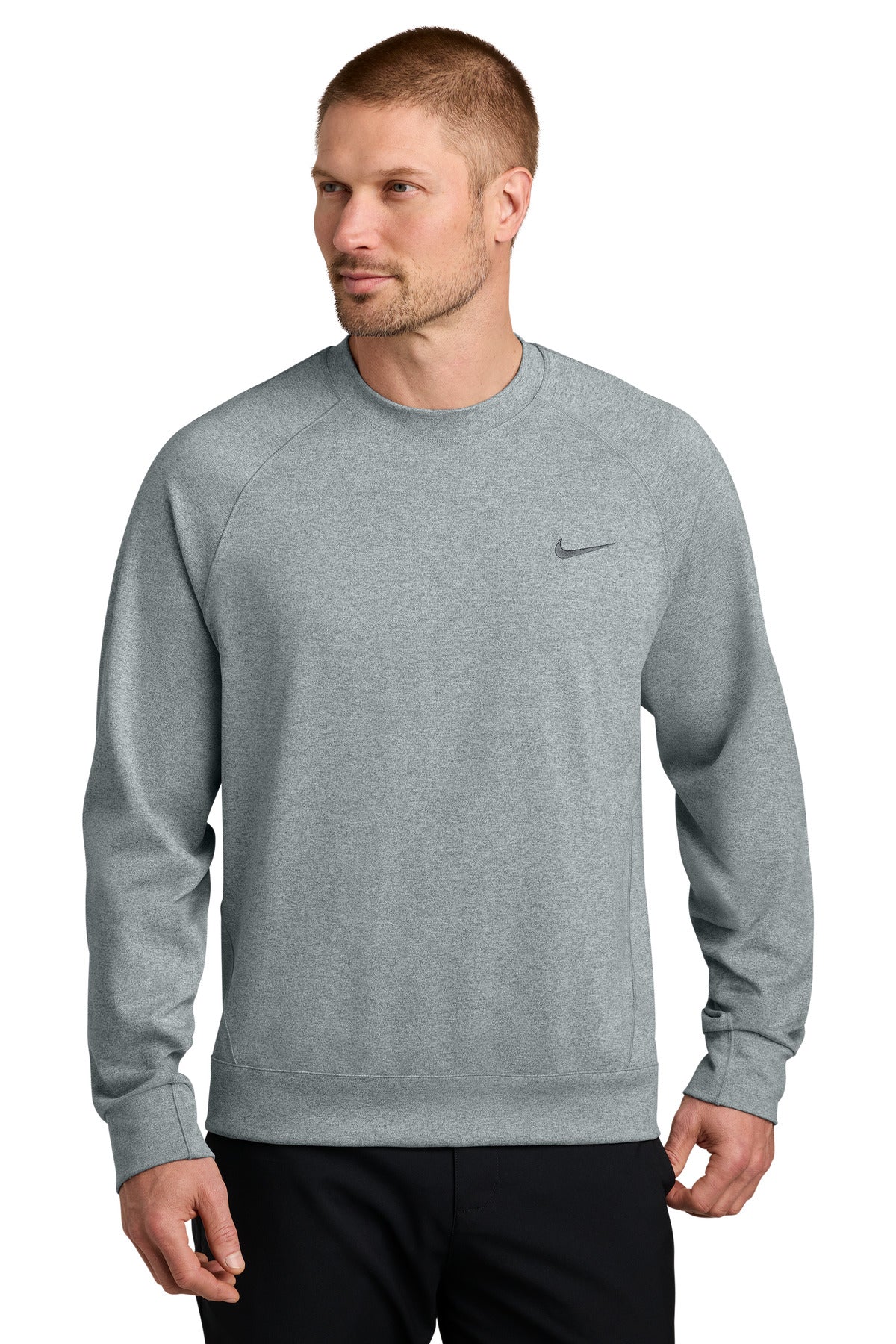 Custom logo Nike Dri-FIT Primary Crew NKIO8127 in Cool Grey Heather