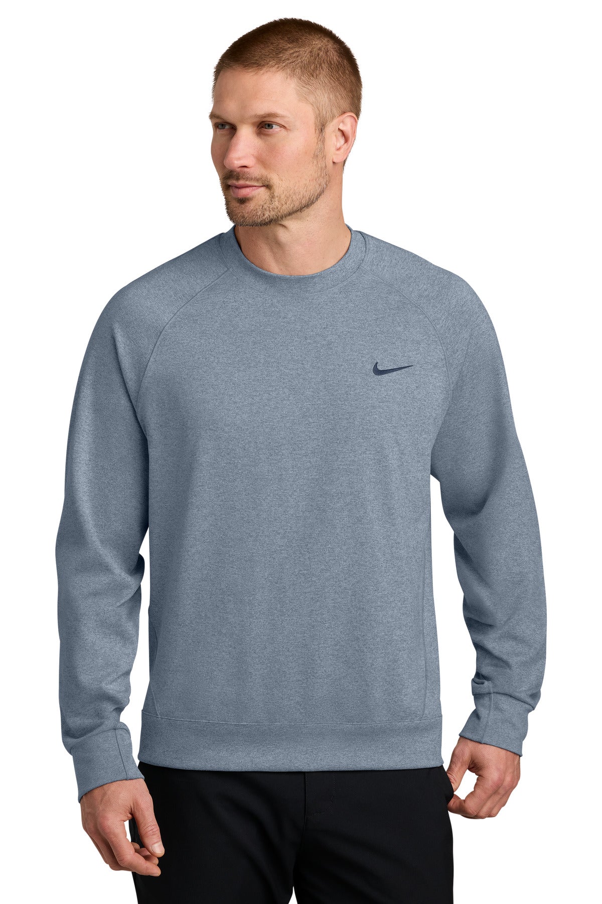 Custom logo Nike Dri-FIT Primary Crew NKIO8127 in Navy Heather