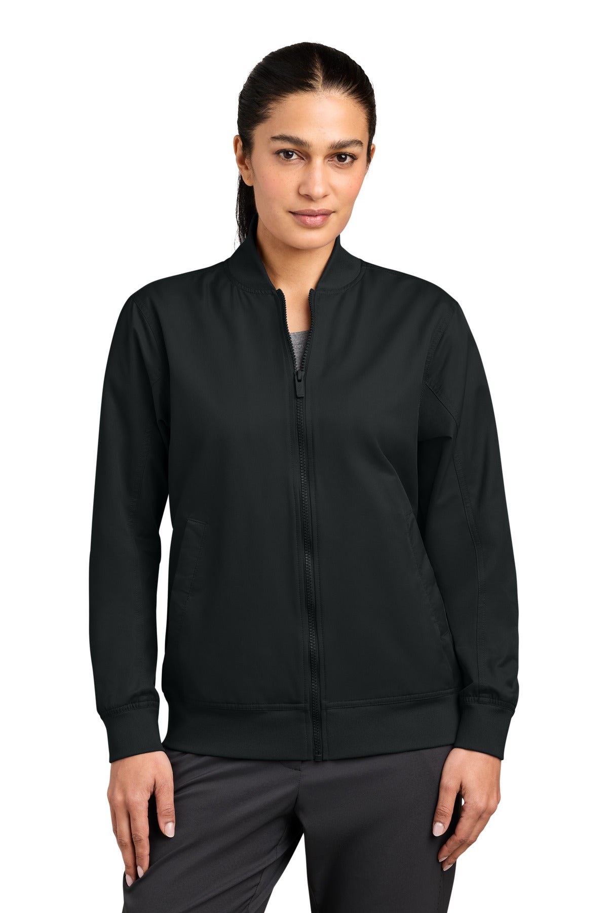 Custom logo Nike Women's Bomber Jacket NKIO8132 in Black