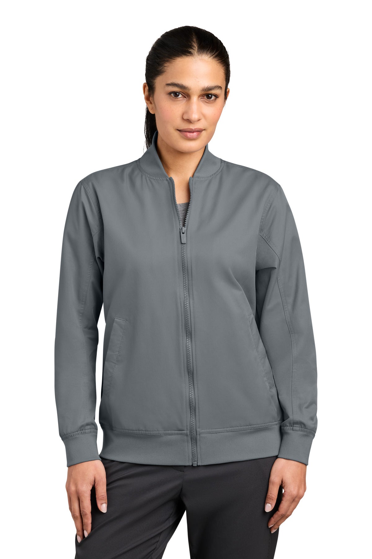 Custom logo Nike Women's Bomber Jacket NKIO8132 in Cool Grey