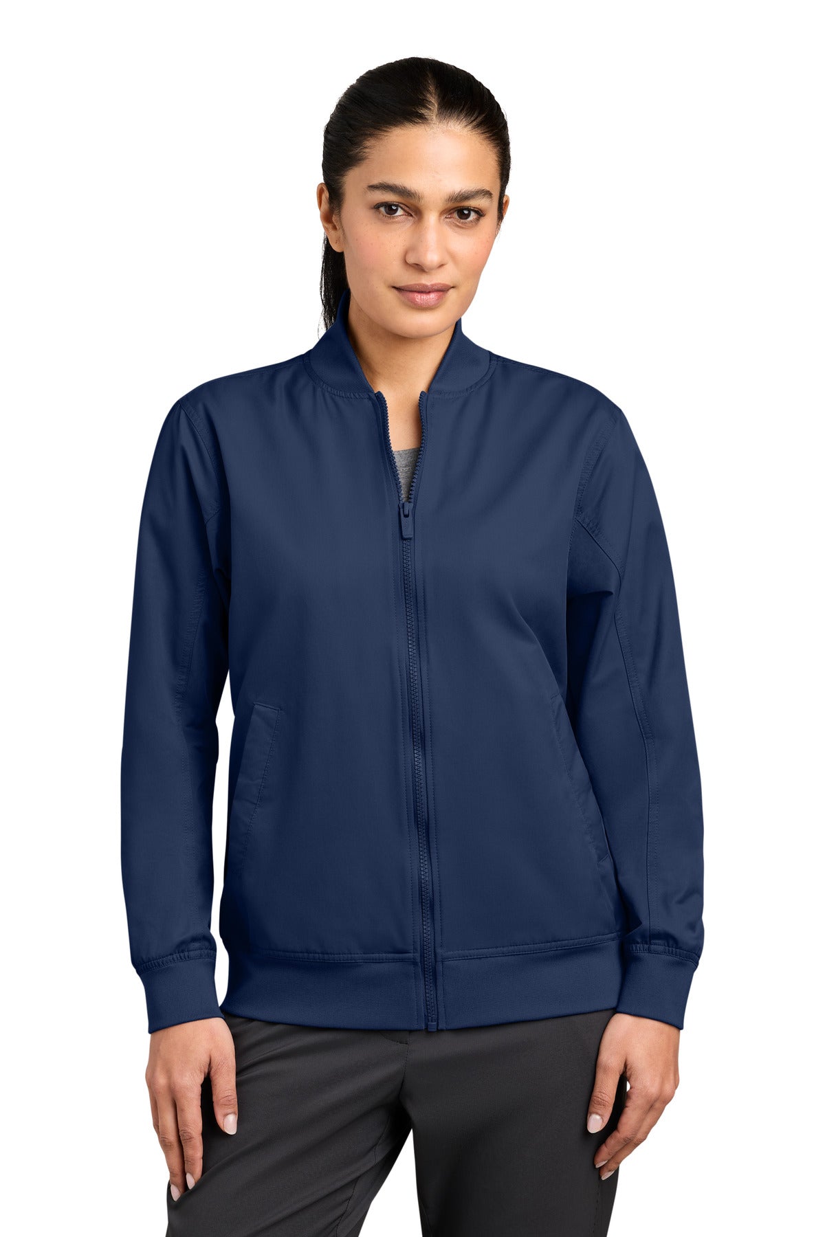 Custom logo Nike Women's Bomber Jacket NKIO8132 in Midnight Navy