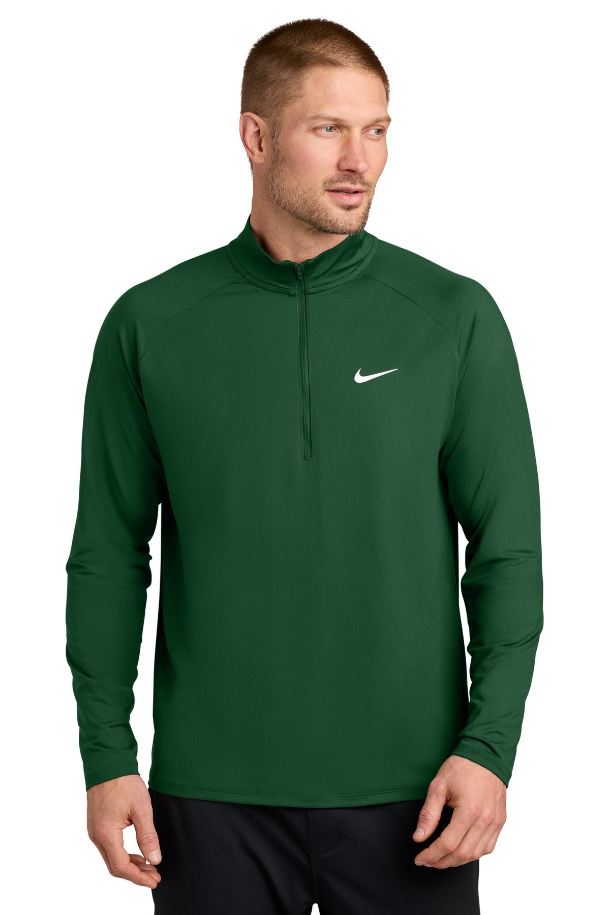 Custom logo Nike Dri-FIT Stride 1/2-Zip NKIO8137 in Dark Green