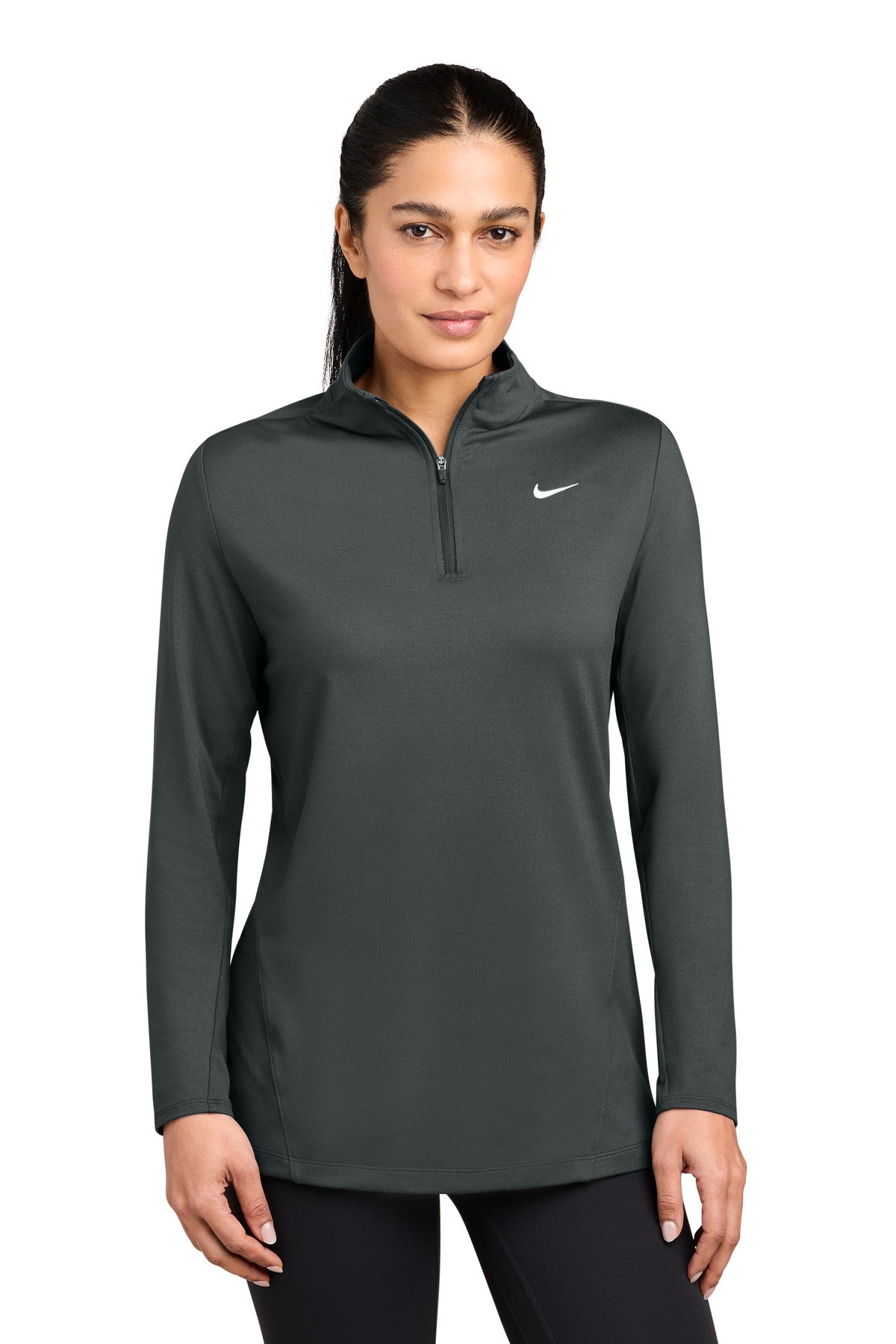 Custom logo Nike Women's Dri-FIT Stride 1/2-Zip NKIO8141 in Anthracite