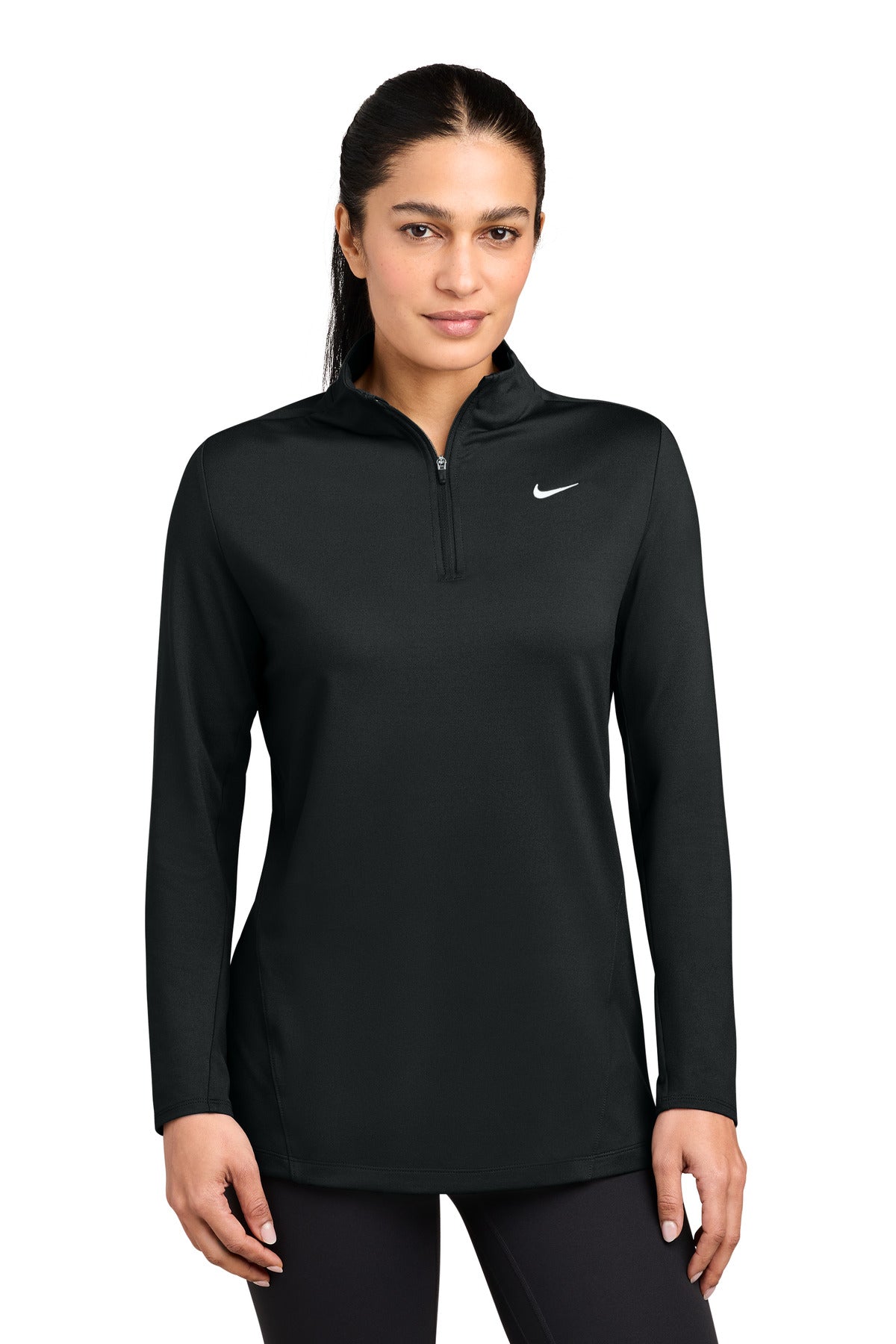 Custom logo Nike Women's Dri-FIT Stride 1/2-Zip NKIO8141 in Black