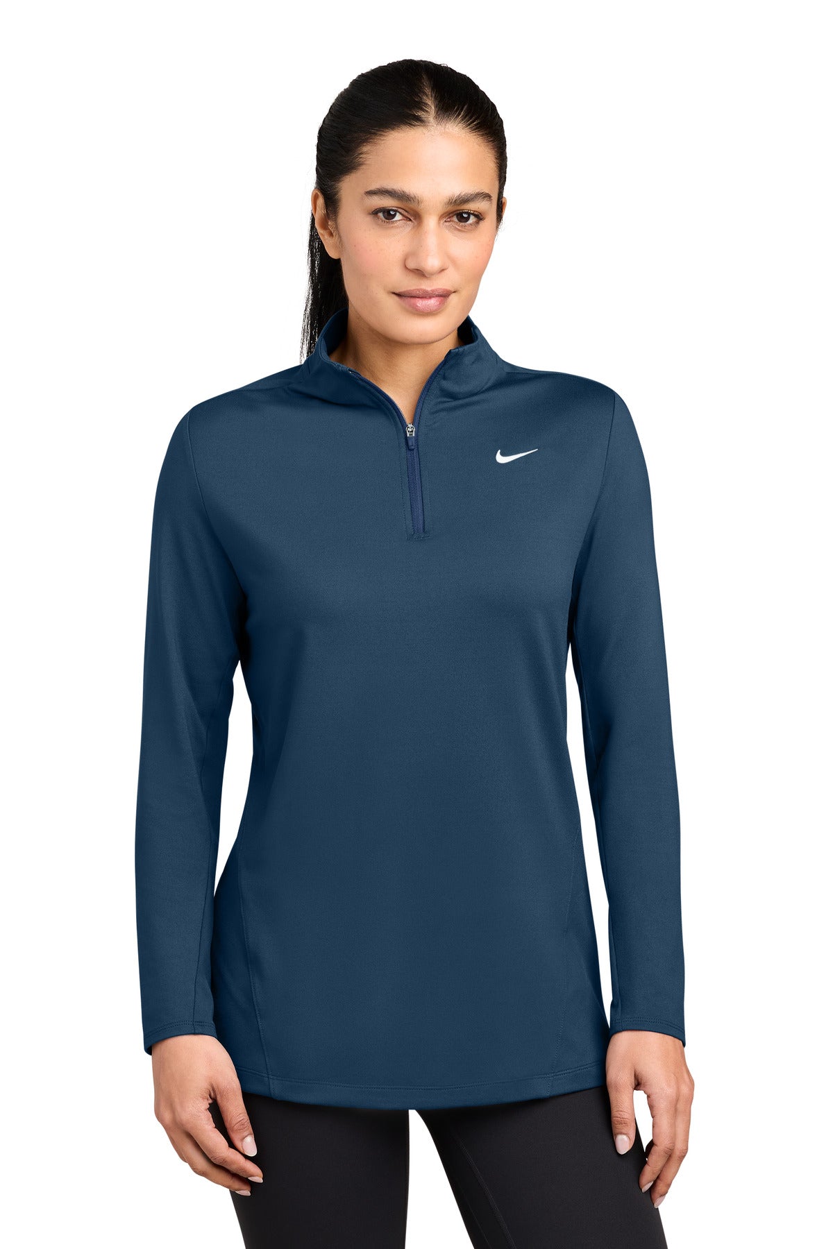 Custom logo Nike Women's Dri-FIT Stride 1/2-Zip NKIO8141 in Navy