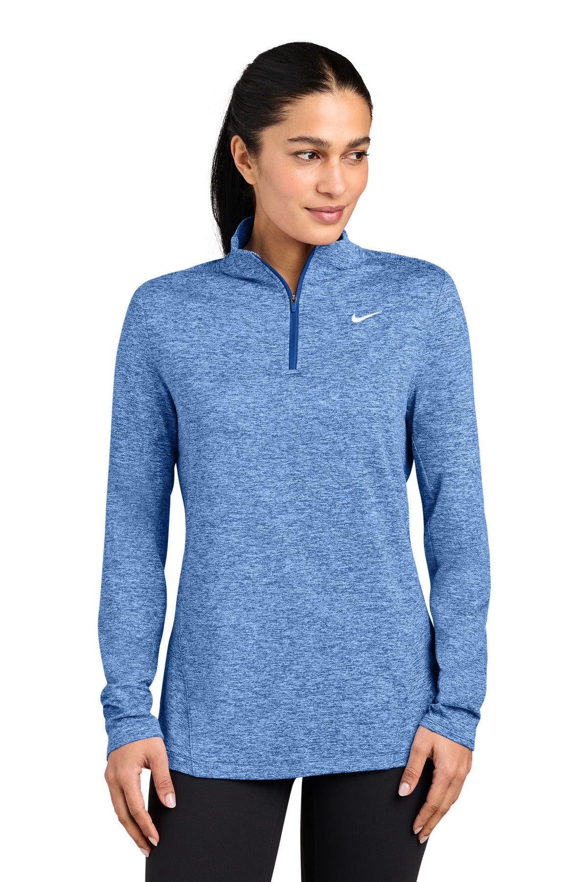 Custom logo Nike Women's Dri-FIT Stride 1/2-Zip NKIO8141 in Royal Heather